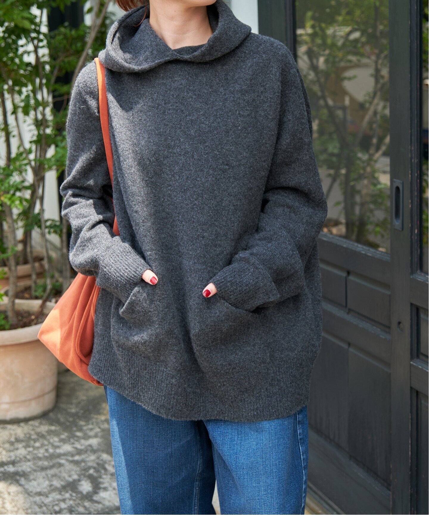 spick and span】フーディー ニットプルオーバー