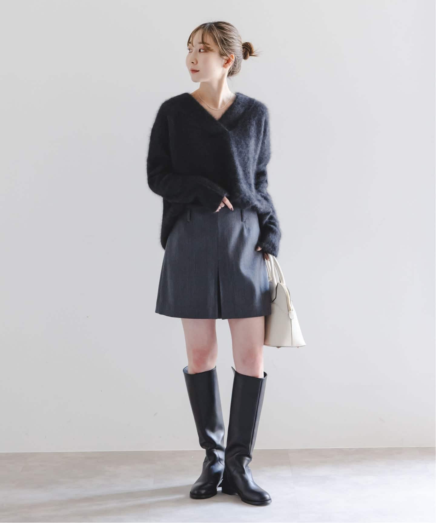 ファーニットVネックプルオーバー（ニット／セーター）｜NOBLE