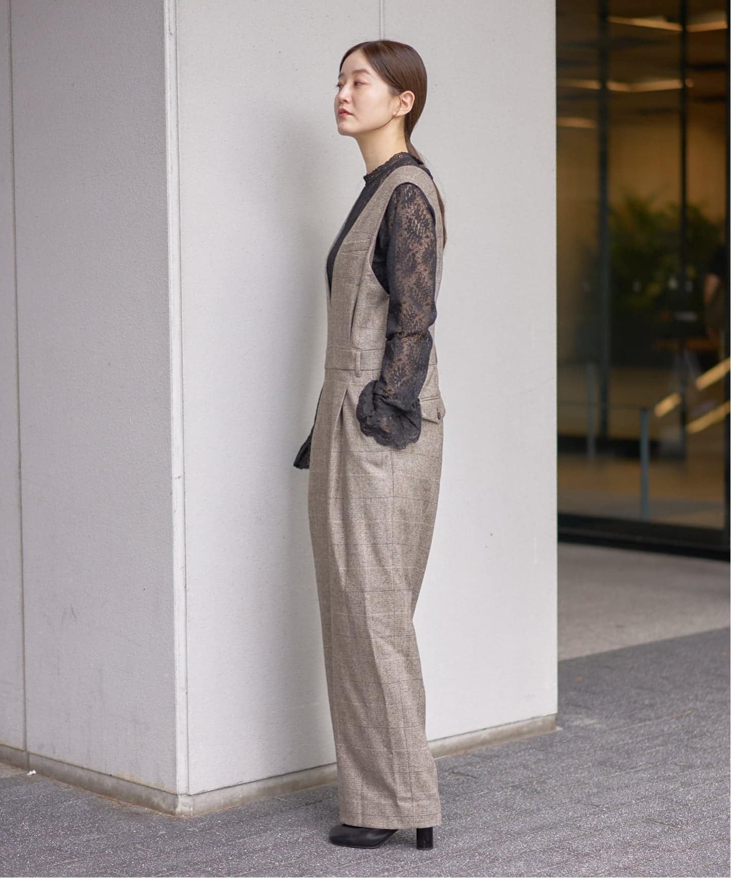 ソフトチェック サロペット（サロペット／オーバーオール）｜IENA