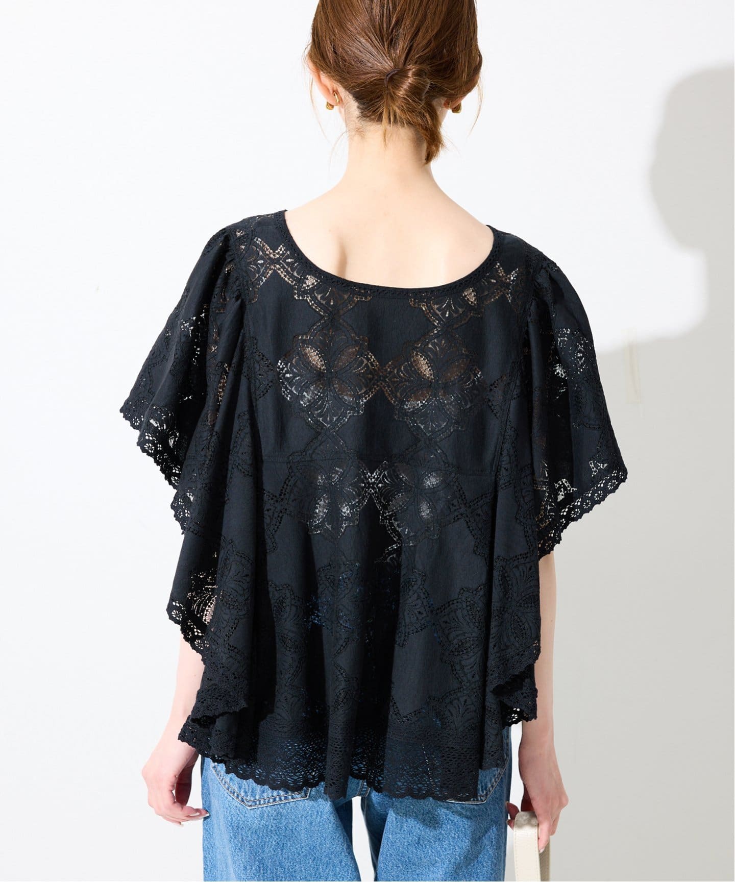 レースフリルVネックブラウス（シャツ／ブラウス）｜SLOBE IENA