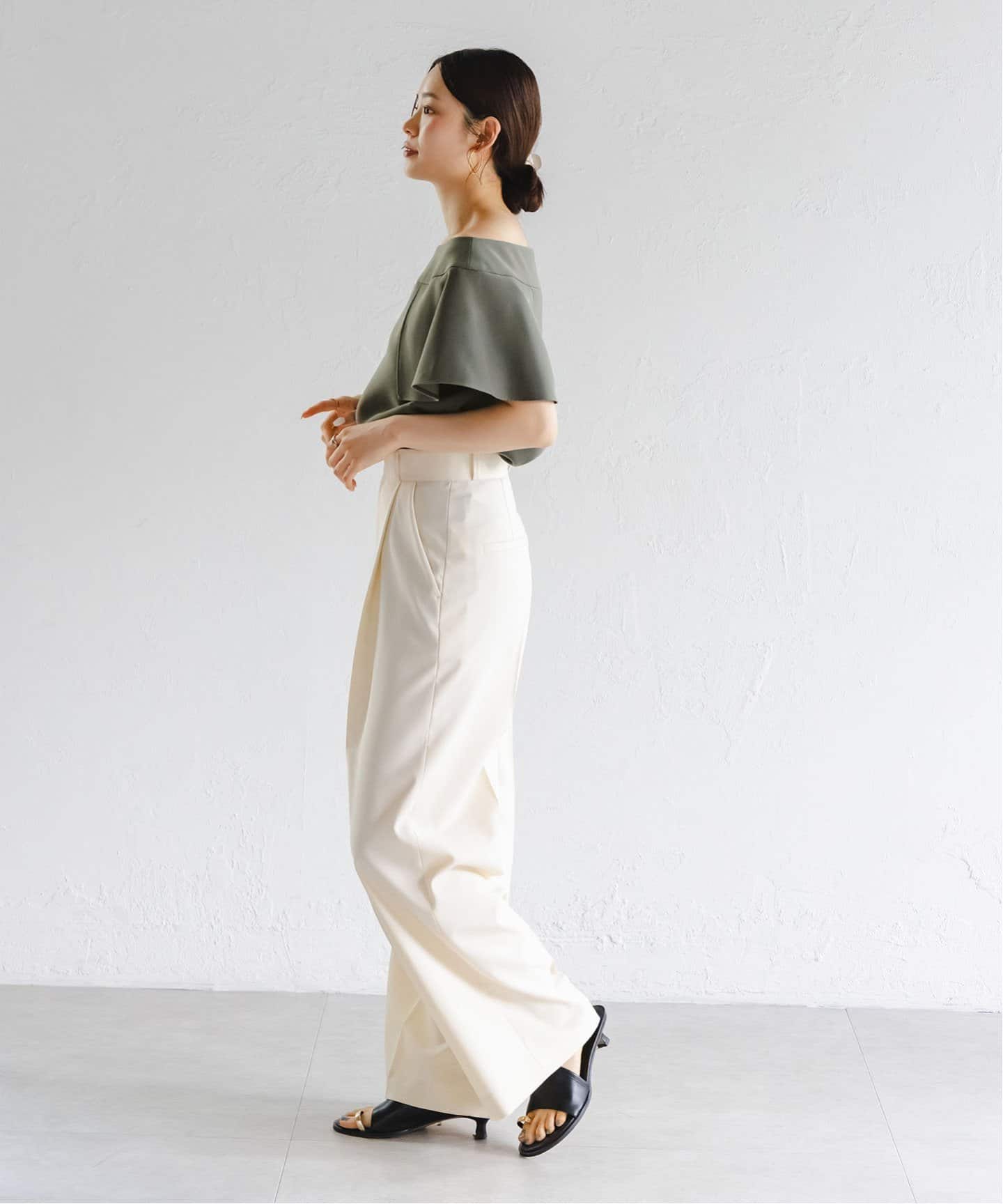 洗える】スクエアケープスリーブブラウス（シャツ／ブラウス）｜NOBLE