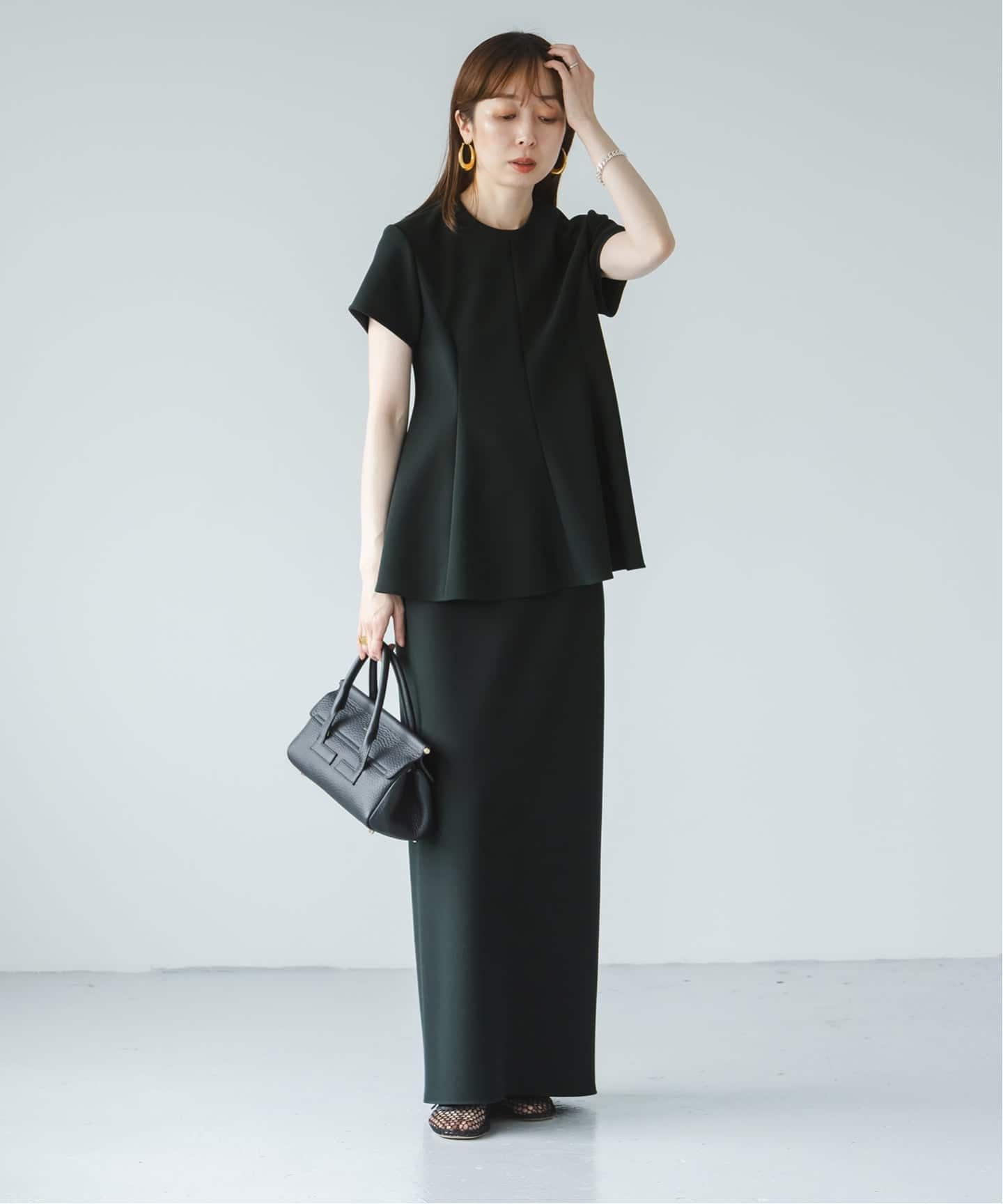 追加》【洗える】コンフォートジャージーライクタイトスカート 5