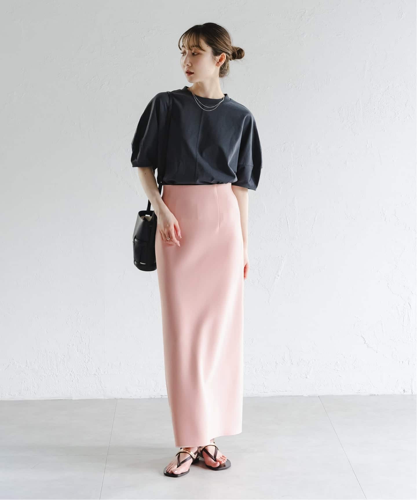 追加》【洗える】コンフォートジャージーライクタイトスカート 4