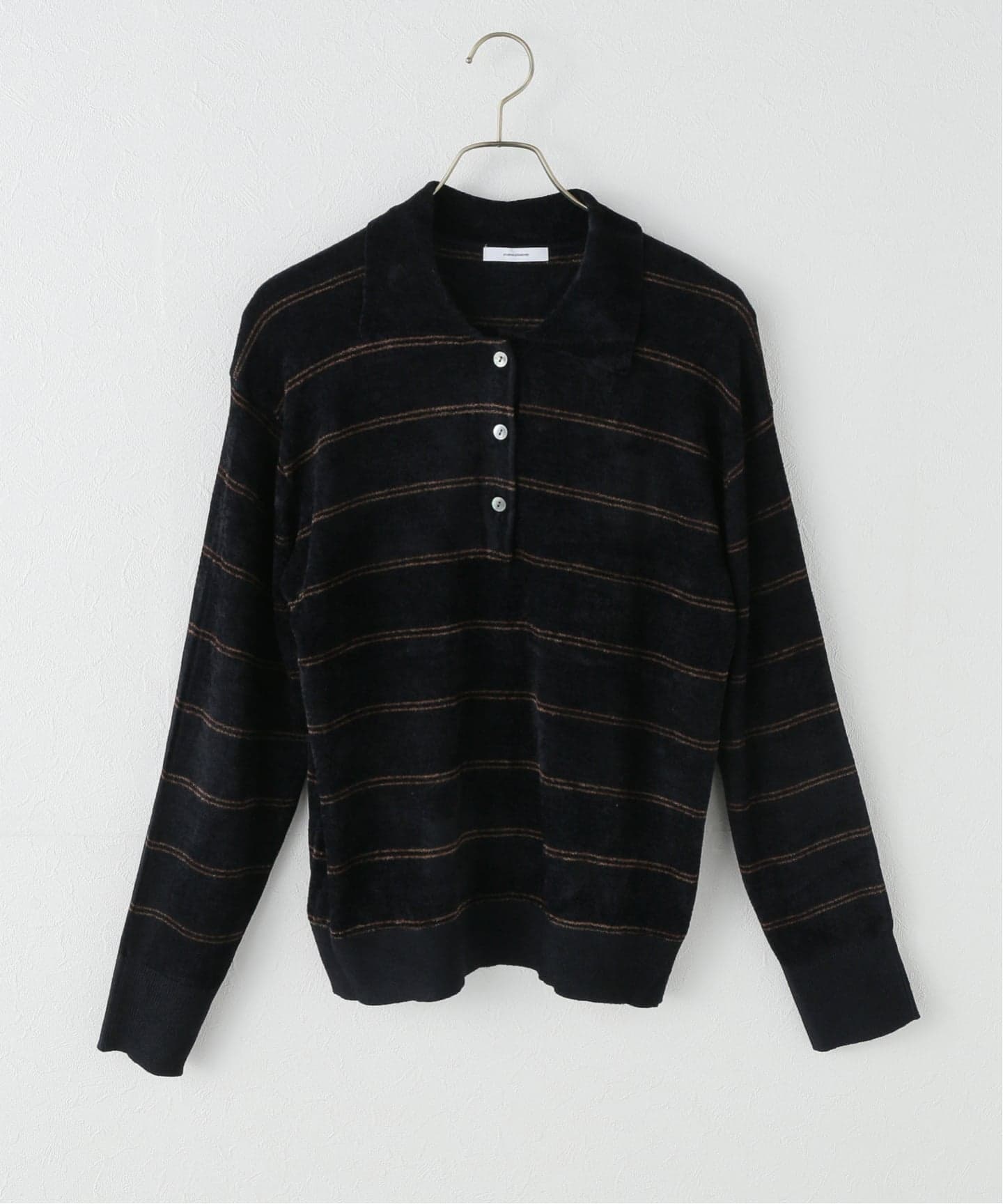 ベロアニットロングスリーブポロシャツ（ニット／セーター）｜JOURNAL