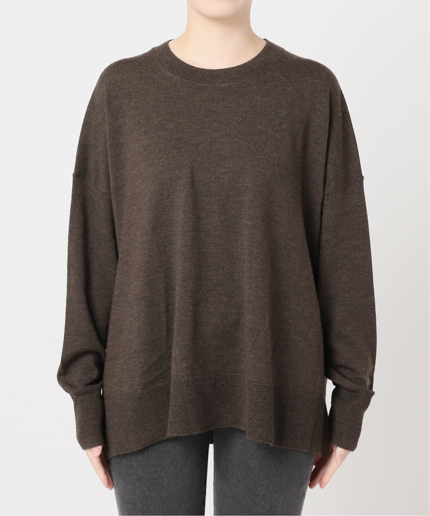 一部WEB限定追加2》BiellaYarnワイドクルーネックプルオーバー（ニット