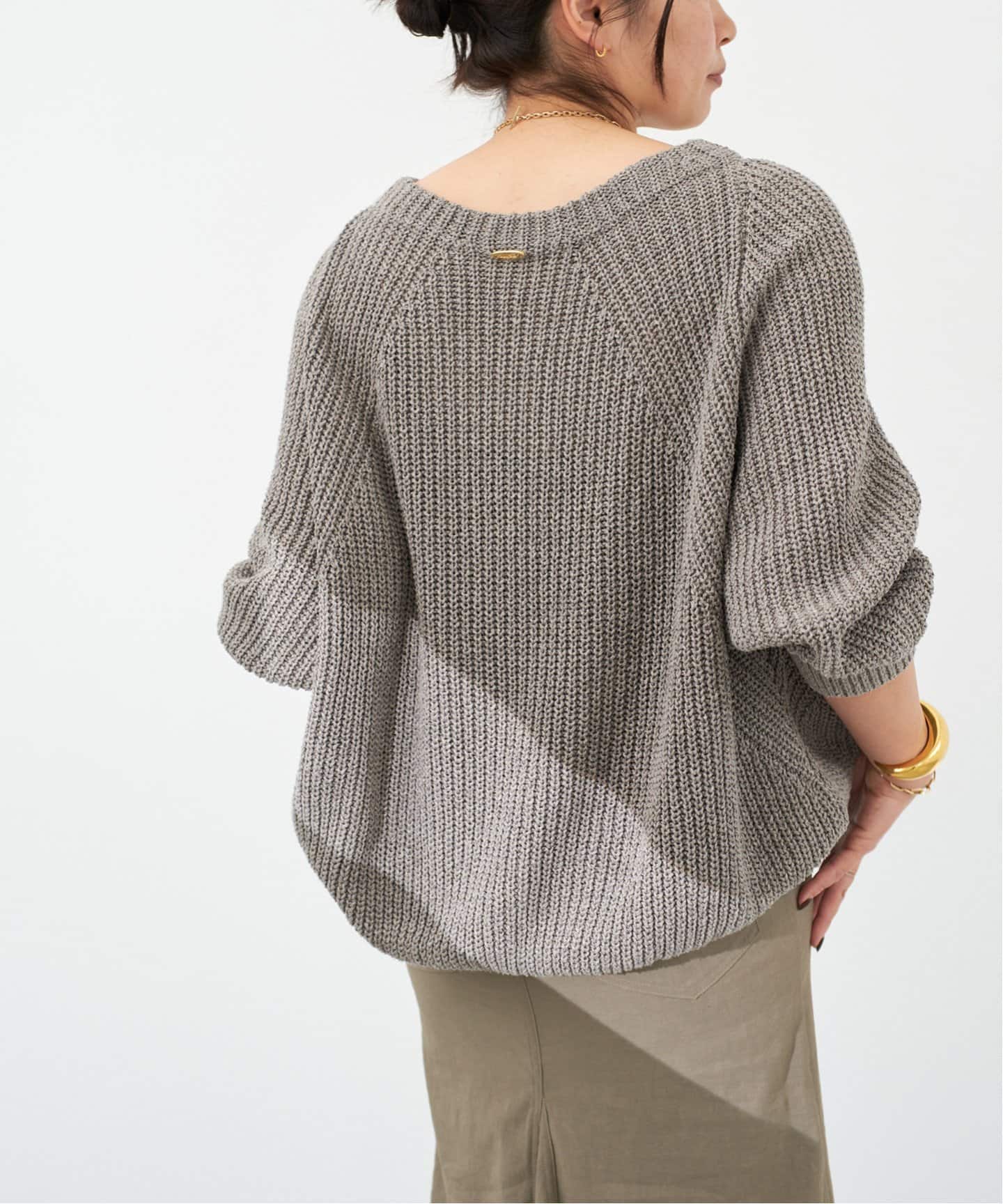 追加 Lily Linen アゼ プルオーバー（ニット／セーター）｜Deuxieme