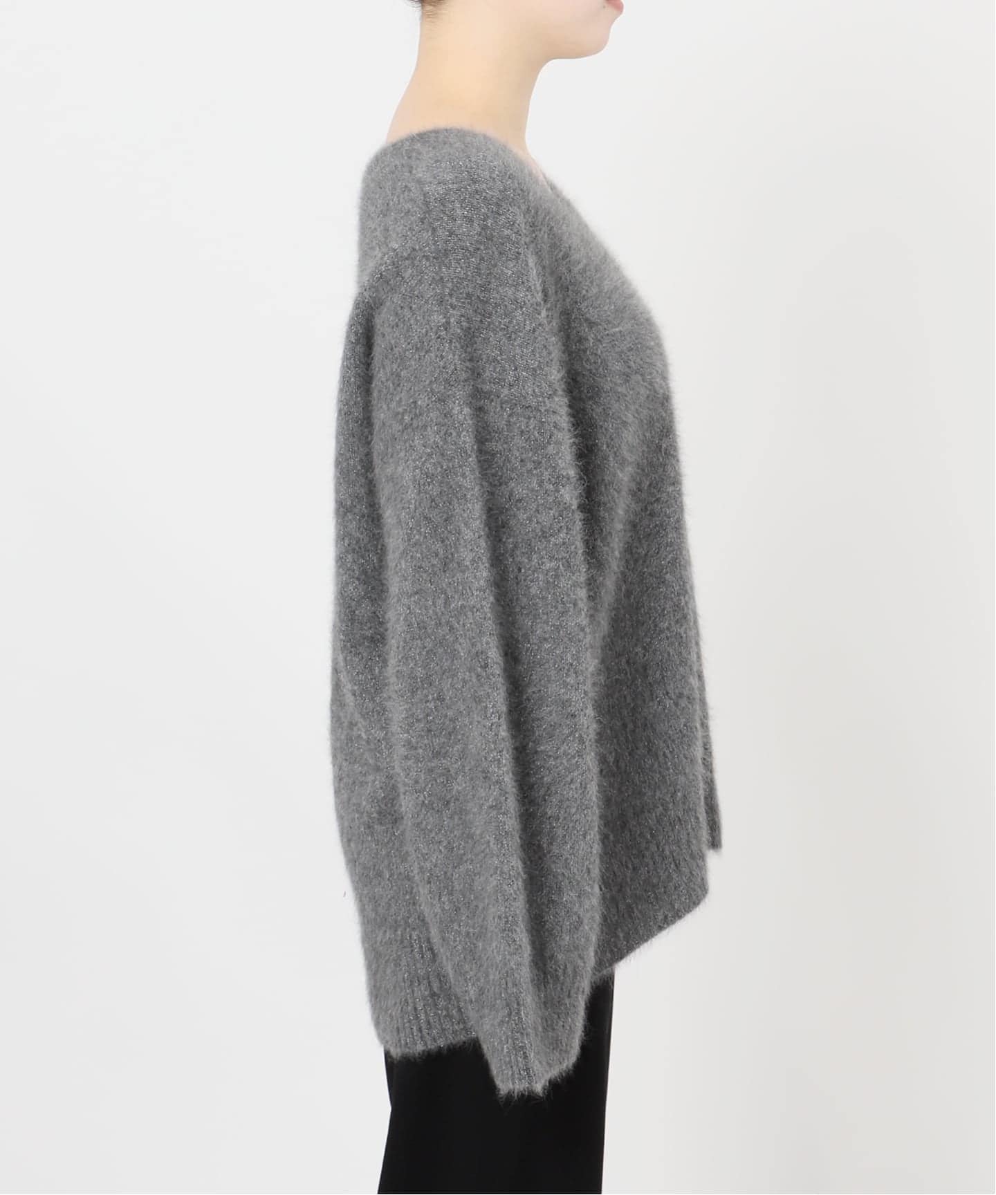 フォックスブレンドラメVネックプルオーバー（ニット／セーター）｜AP