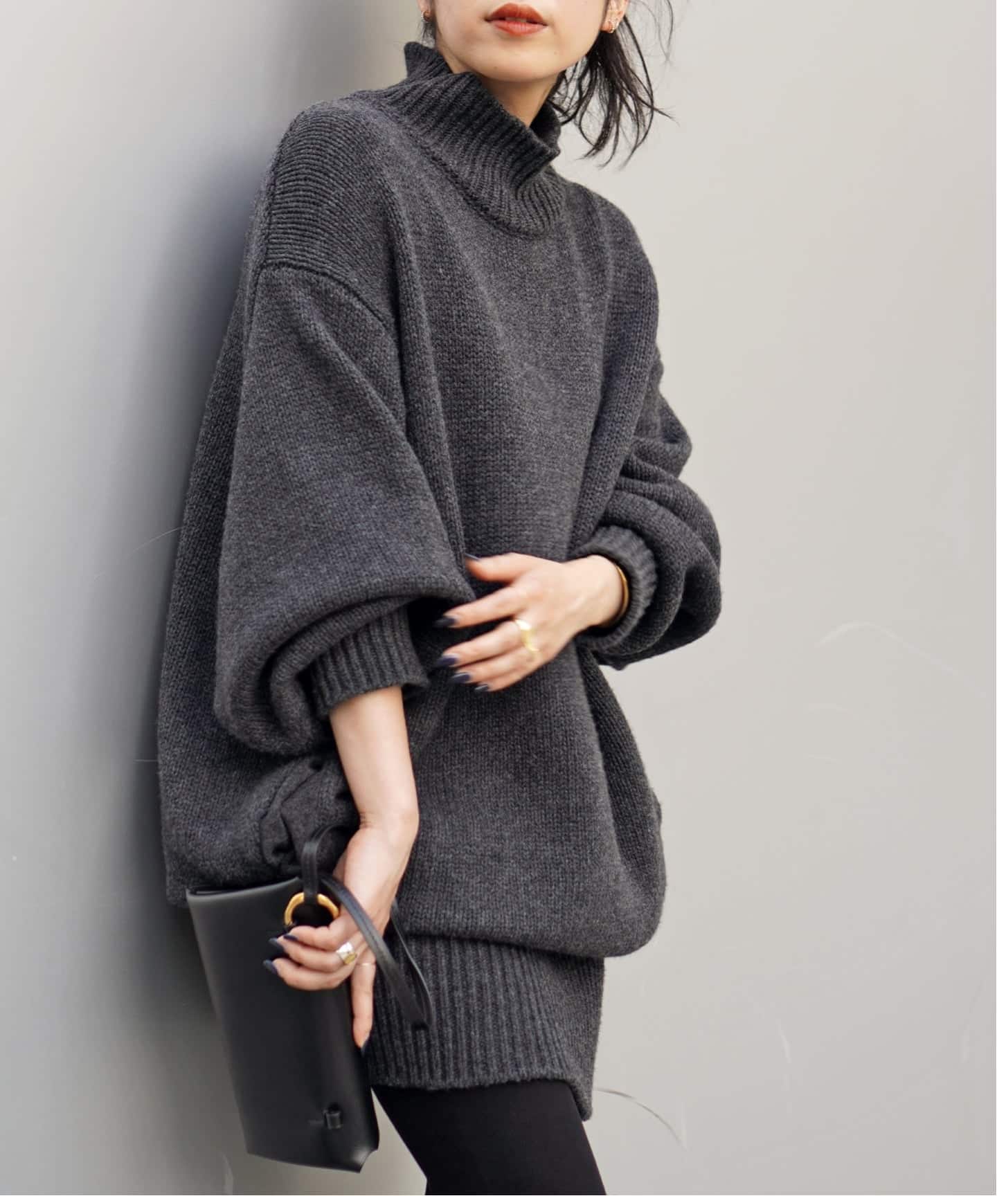 ウールカシミヤチュニックニット（ニット／セーター）｜AP STUDIO