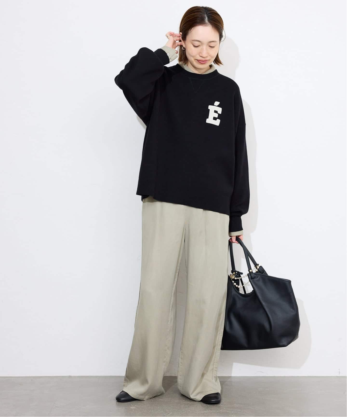 追加2》サガラ刺繍スウェットライクニット（ニット／セーター）｜SLOBE