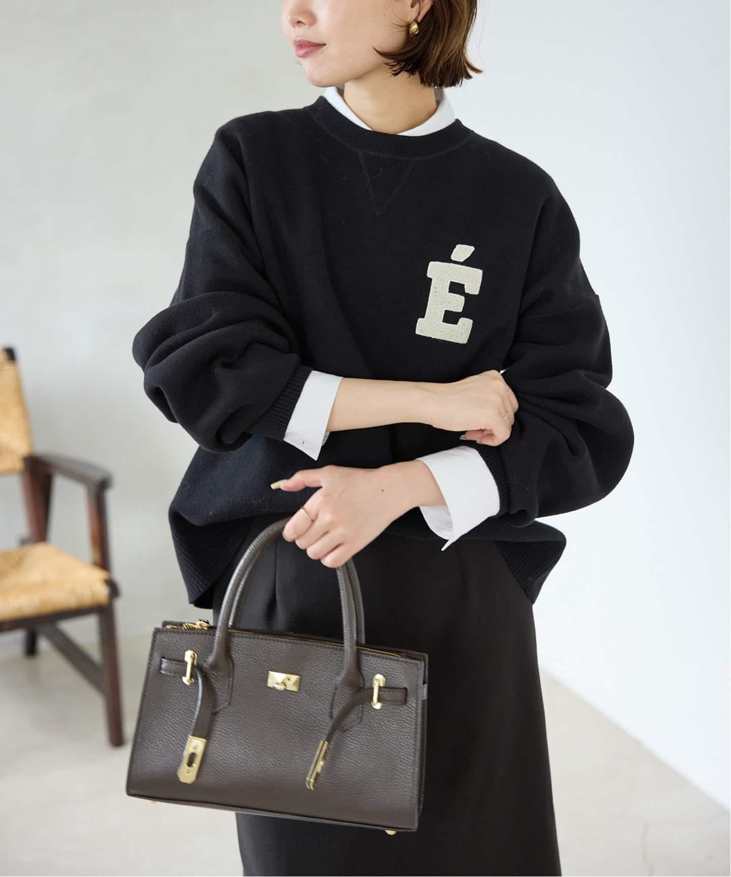 WEB限定カラー有り/追加3》サガラ刺繍スウェットライクニット（ニット