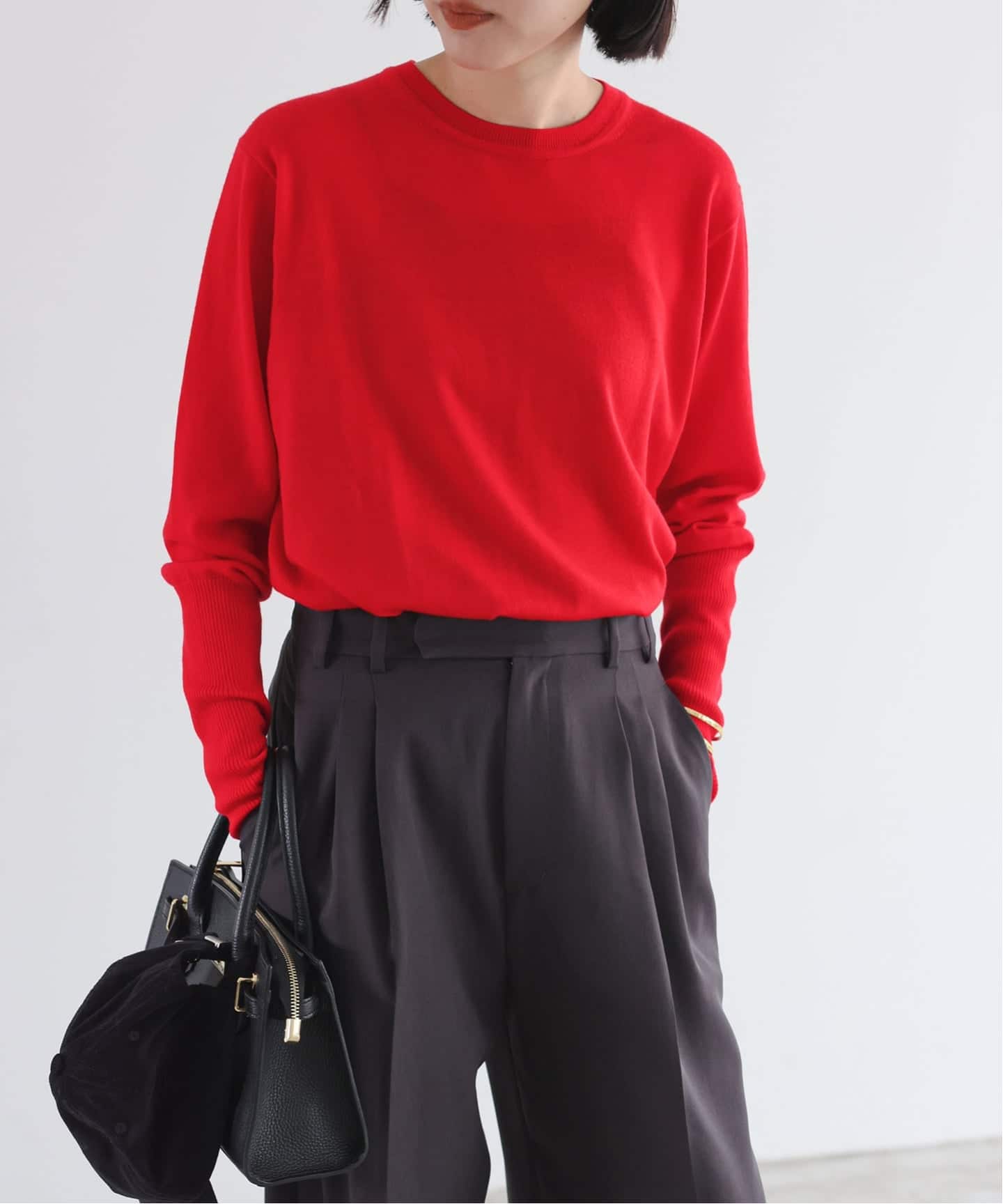 追加》ウォッシャブルプレーンニット（ニット／セーター）｜SLOBE IENA