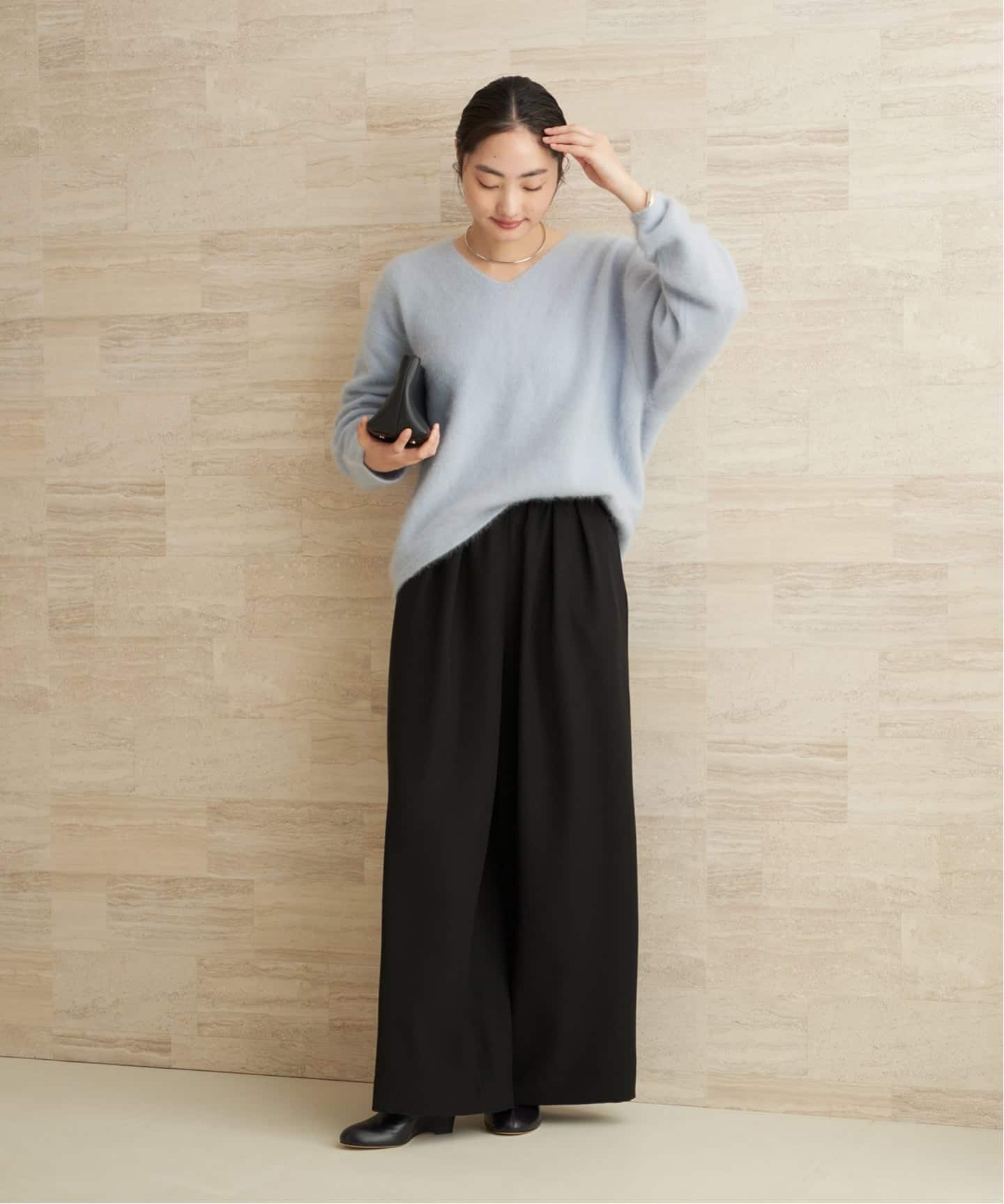 Light Fur V nuance プルオーバー（ニット／セーター）｜Plage