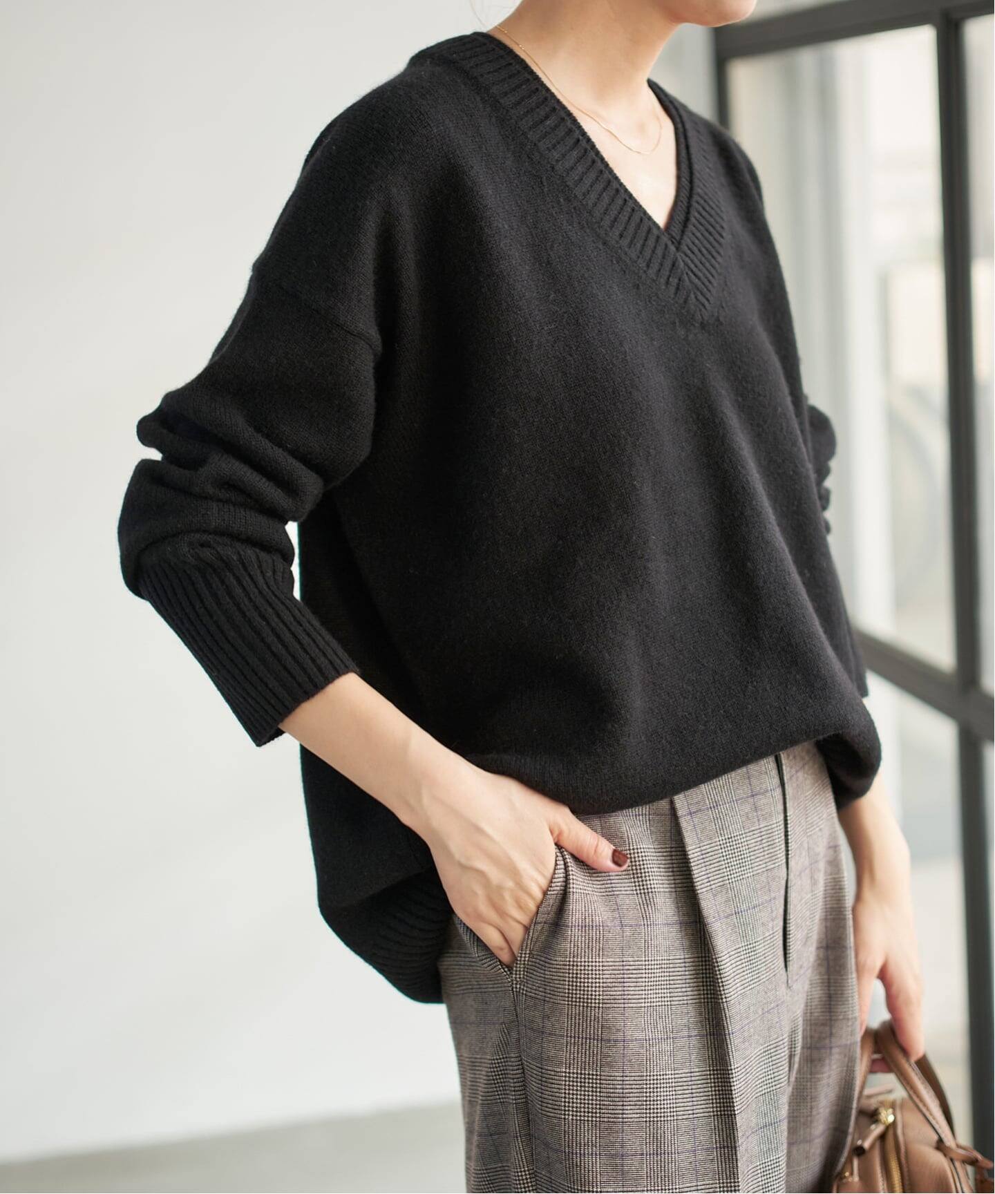 ウールカシミヤ Vネックニット（ニット／セーター）｜Spick and Span