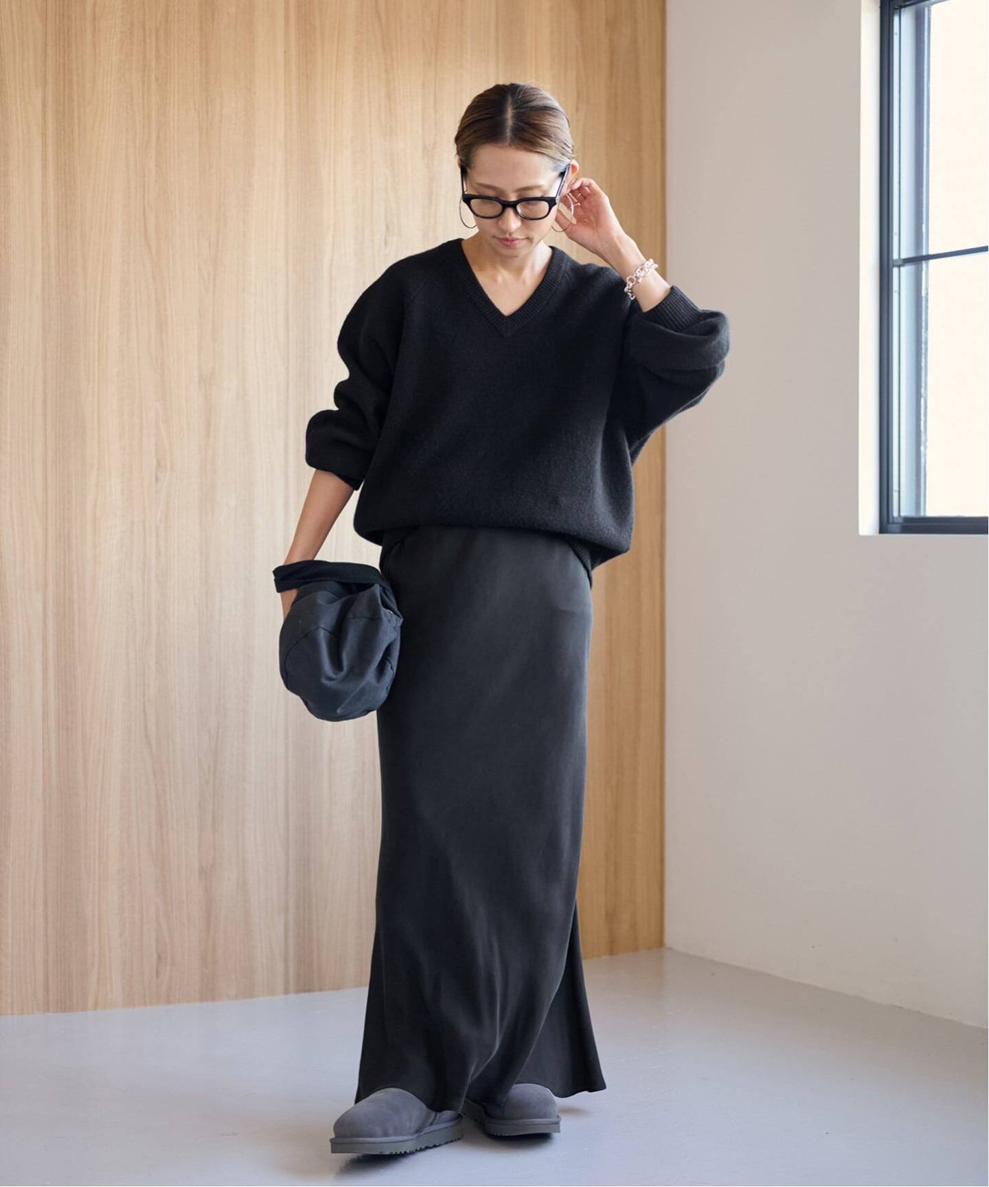 ≪WEB限定 / 追加≫AQUA Vネックプルオーバー（ニット／セーター