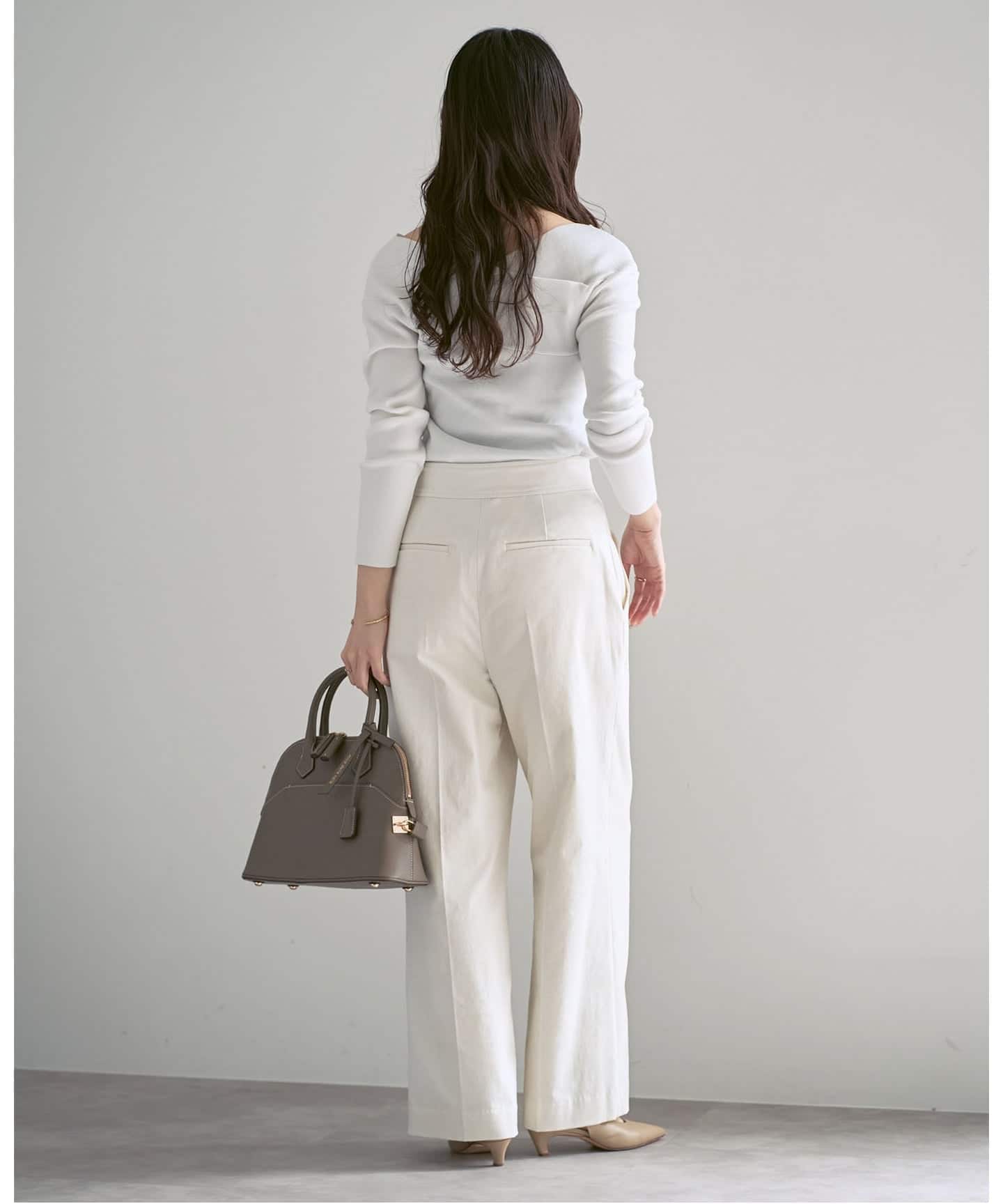 クロスリブオフショルダーニット（ニット／セーター）｜NOBLE