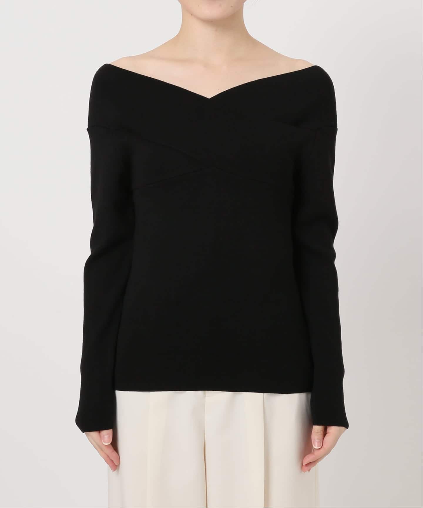 クロスリブオフショルダーニット（ニット／セーター）｜NOBLE