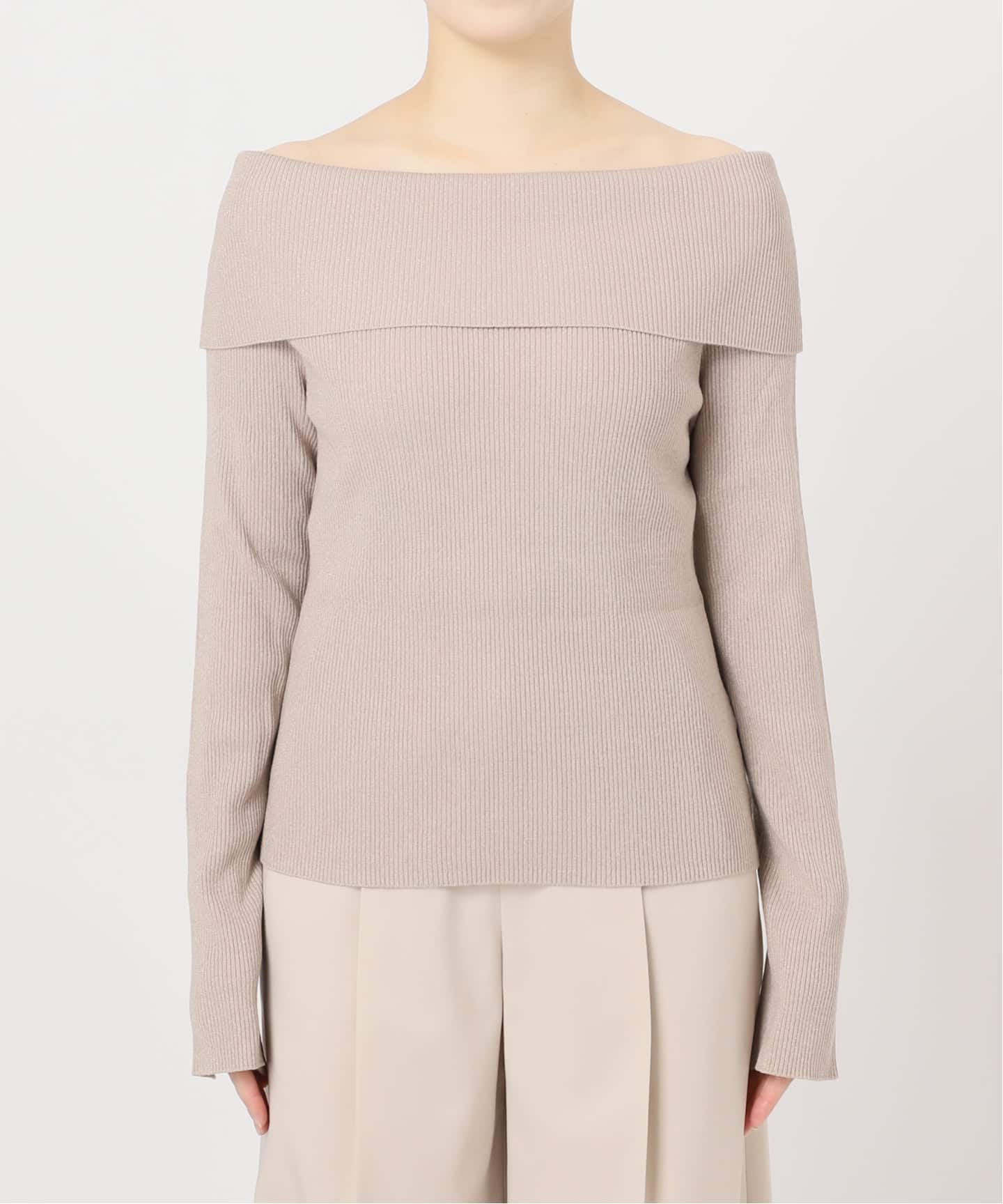 ラメmixオフショルニット（ニット／セーター）｜NOBLE（ノーブル）の