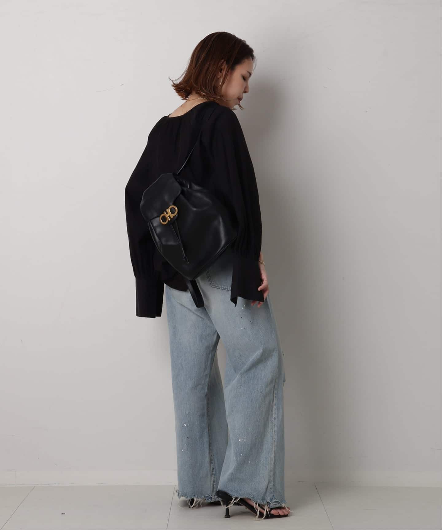 VINTAGE FERRAGAMO/フェラガモ】 Gancini バックパック（バックパック
