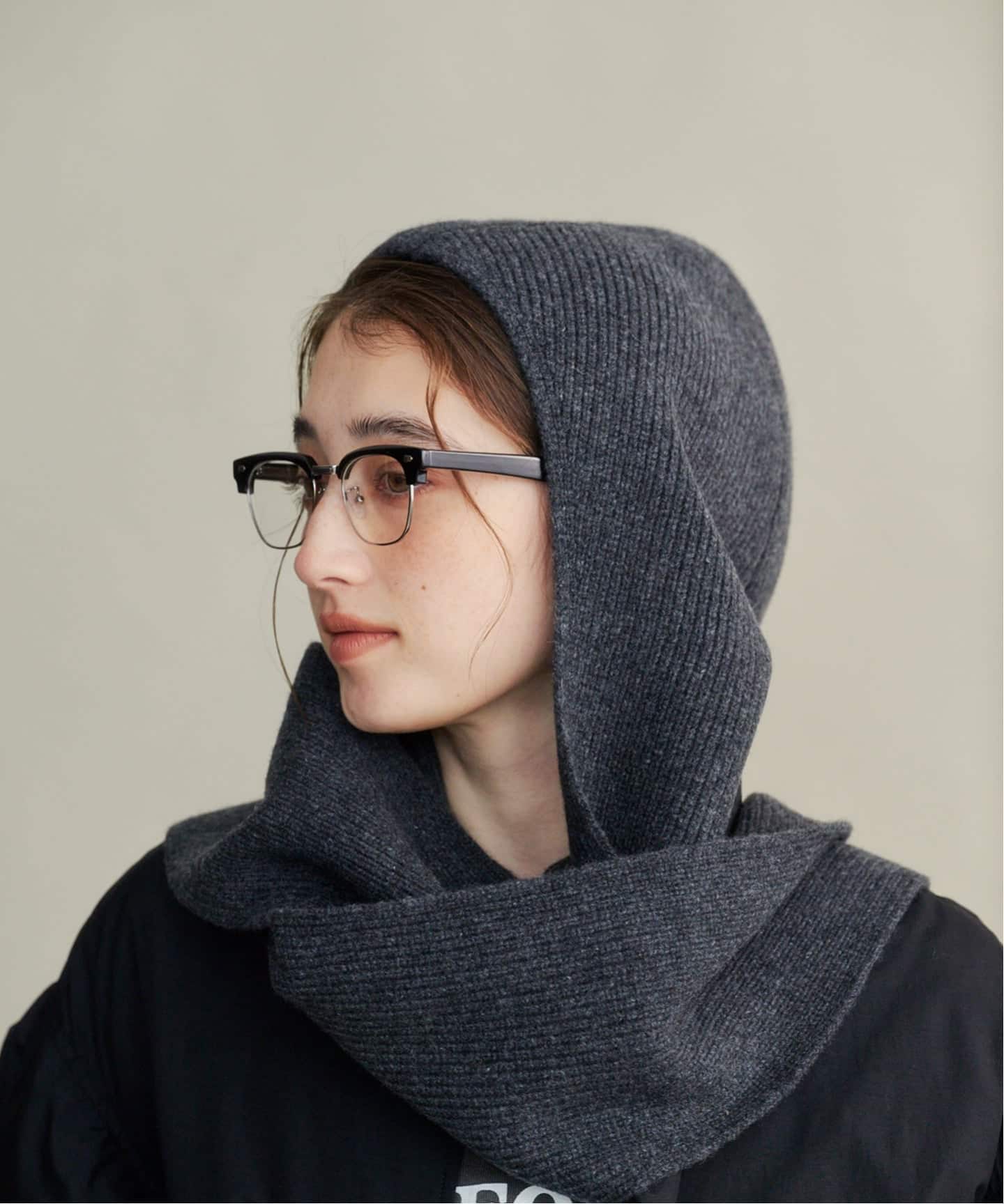 MY＿ CASHMERE BLENDED BALACLAVA WITH SCARF（マフラー）｜BOICE FROM