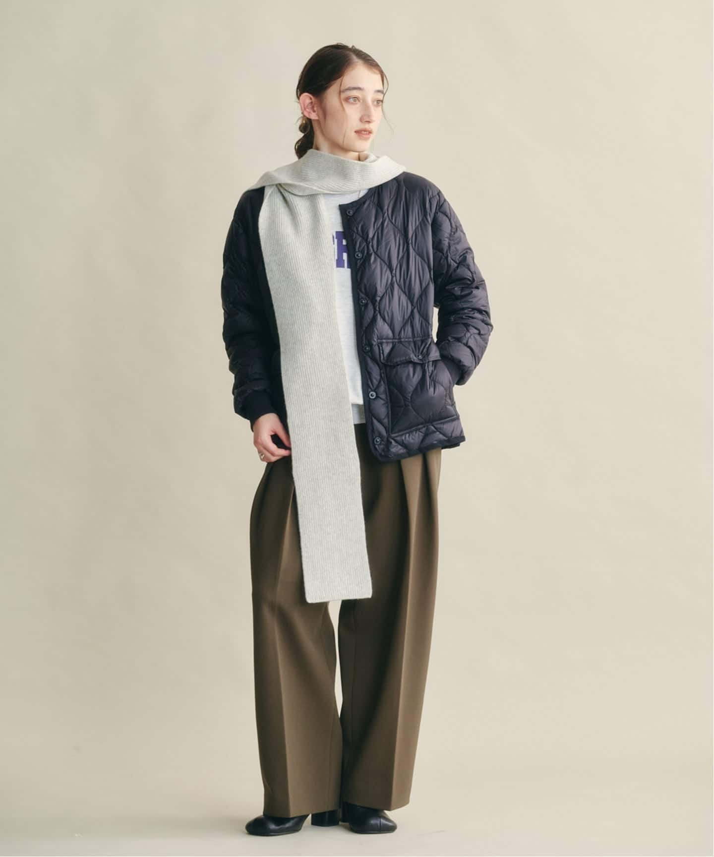 MY＿ CASHMERE BLENDED BALACLAVA WITH SCARF（マフラー）｜BOICE FROM