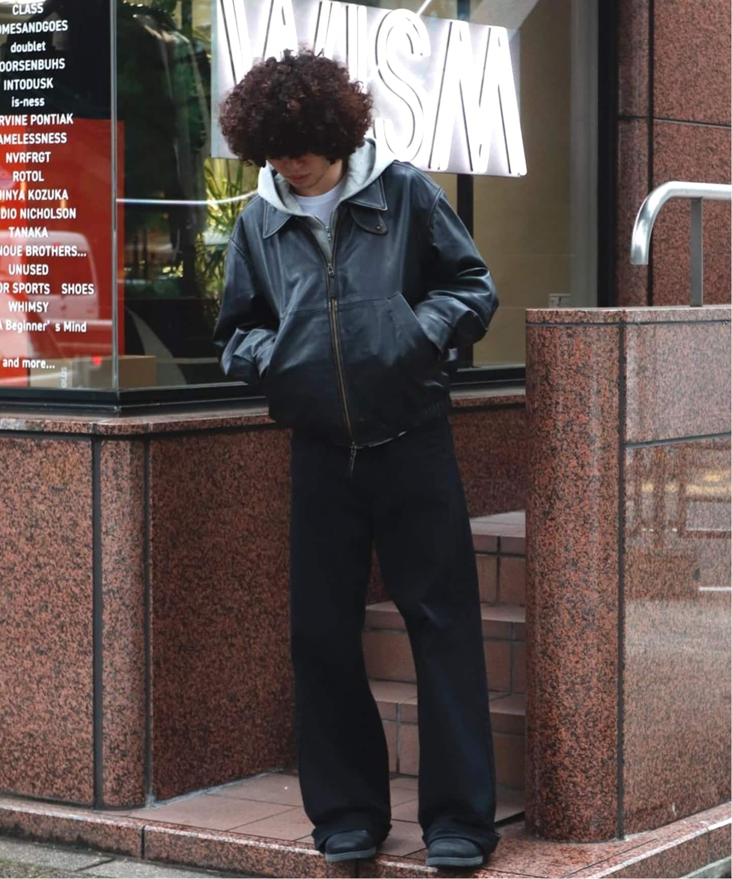 CCU × WISM別注 COMFORTABLE SWINGTOP JACKET COW（レザージャケット