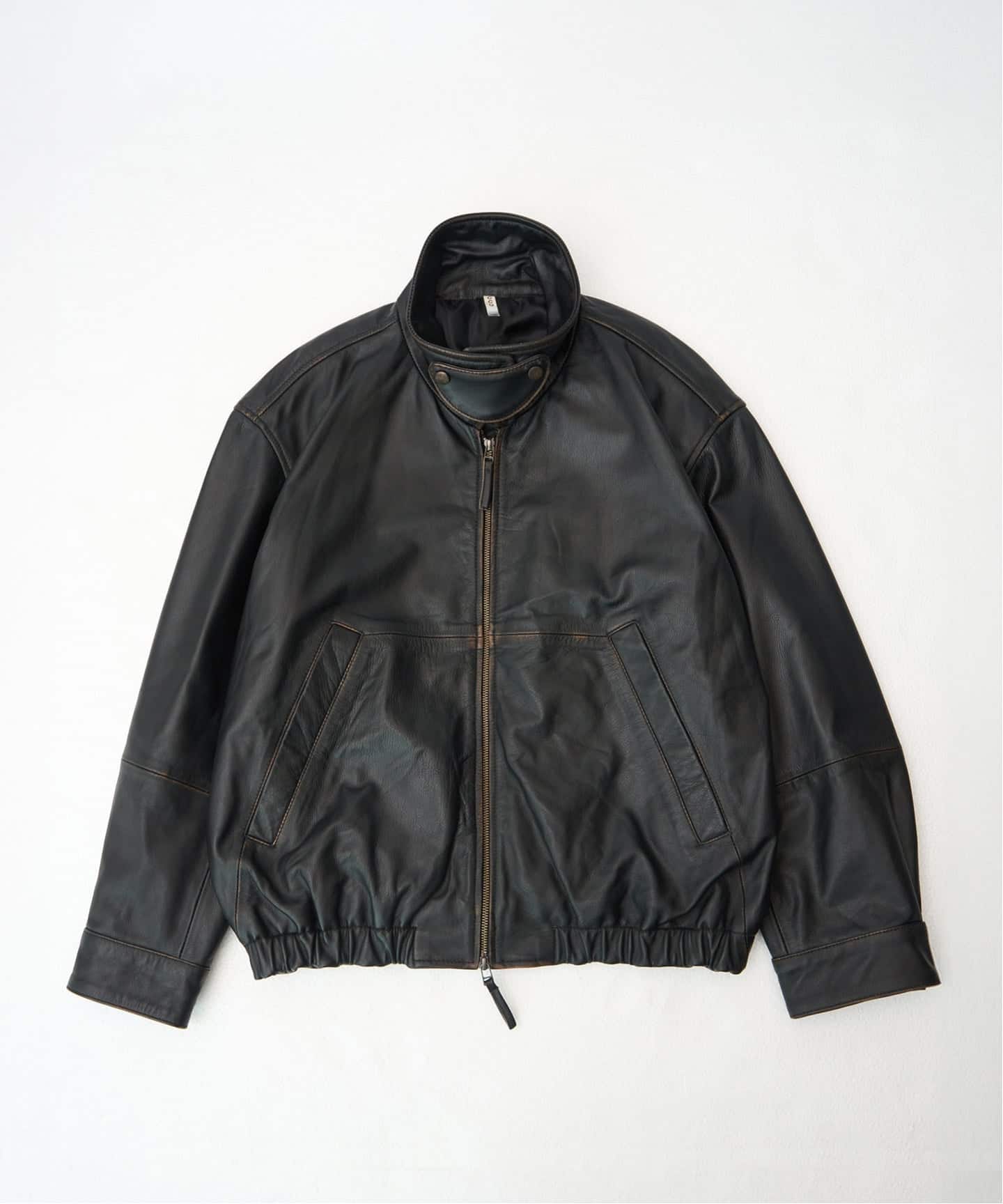 CCU × WISM別注 COMFORTABLE SWINGTOP JACKET COW（レザージャケット