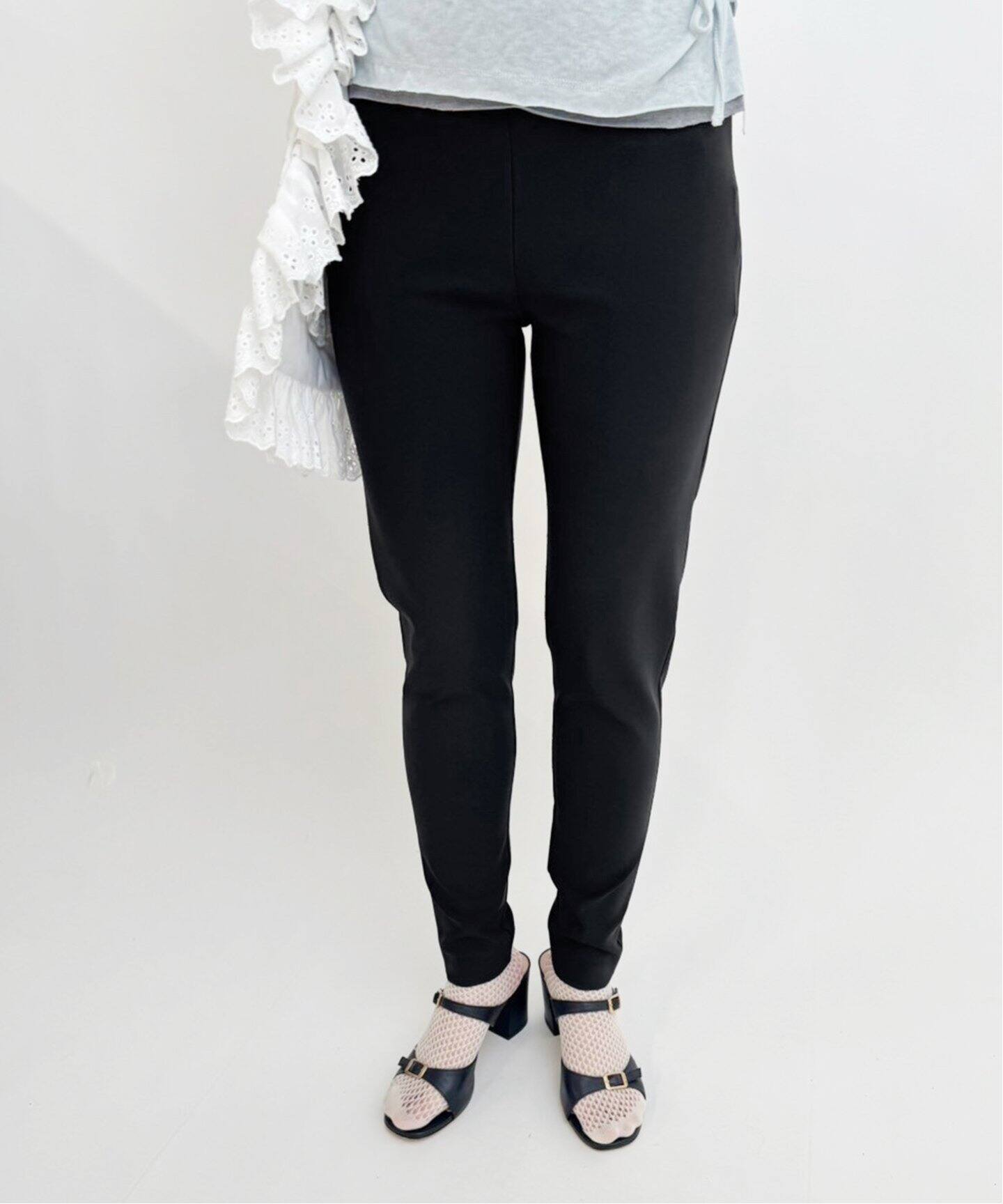 追加3》abc ハイウエスト ストレッチスリムパンツ（スラックス）｜EDIT