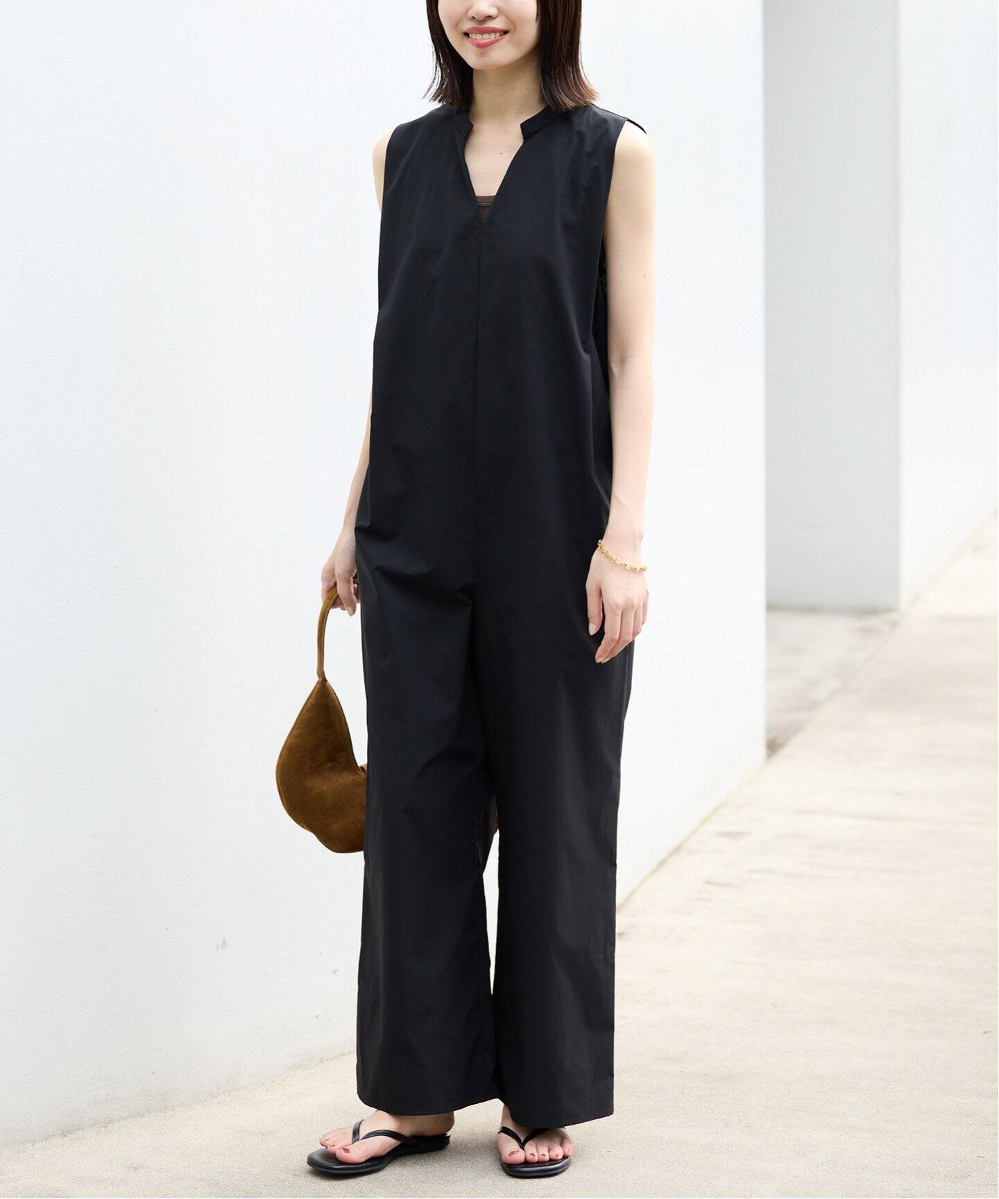 WEB限定/追加2》リラックスイージーVネックオールインワン（つなぎ