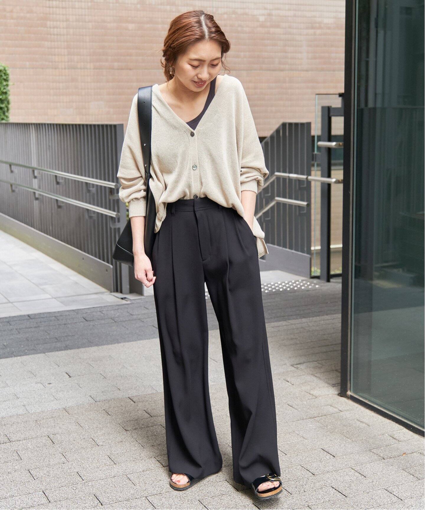 追加》シルキードレープ2タックワイドパンツ（スラックス）｜Spick and