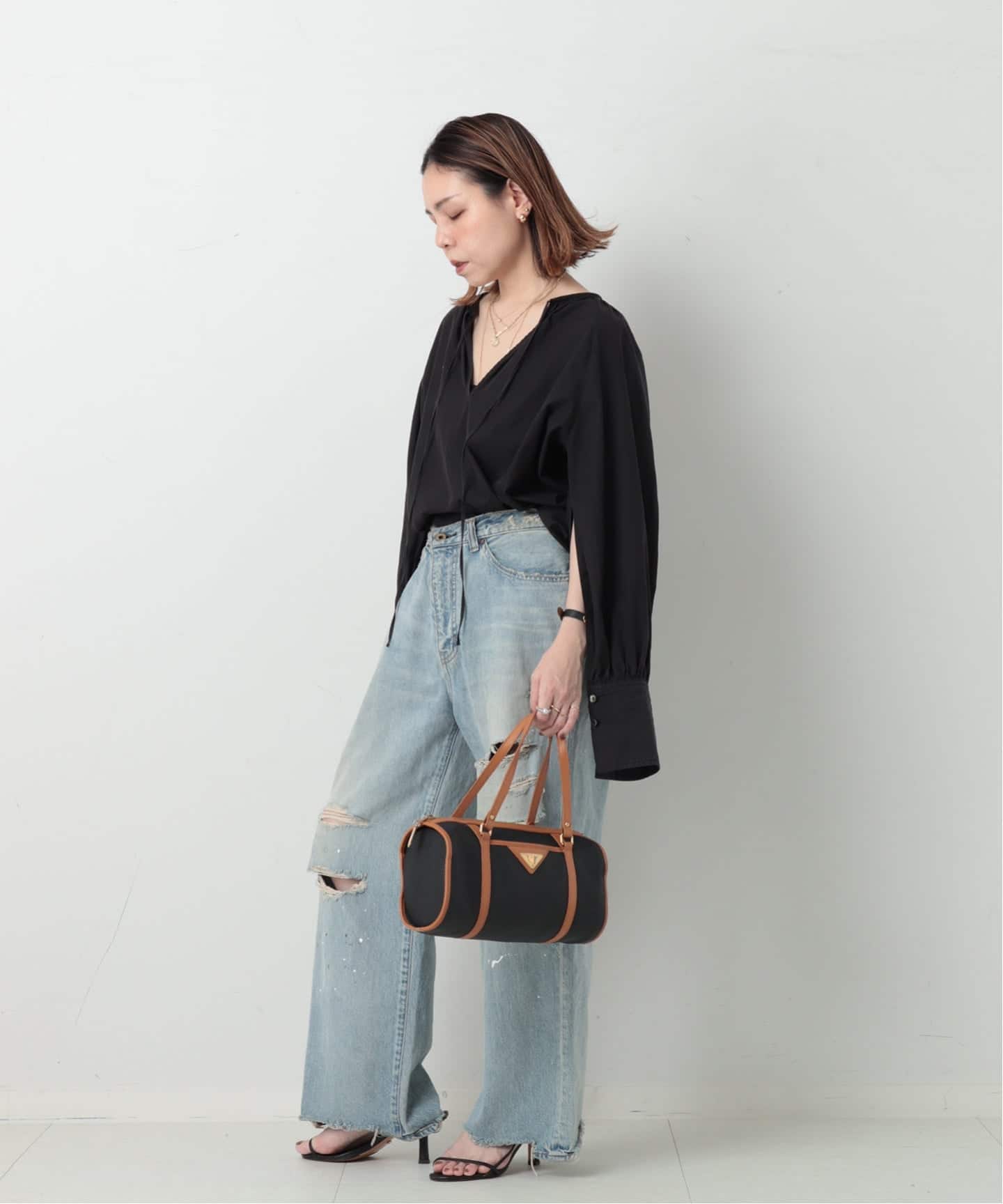 VINTAGE YSL/イヴ サンローラン】ボストンバッグ（ボストンバッグ