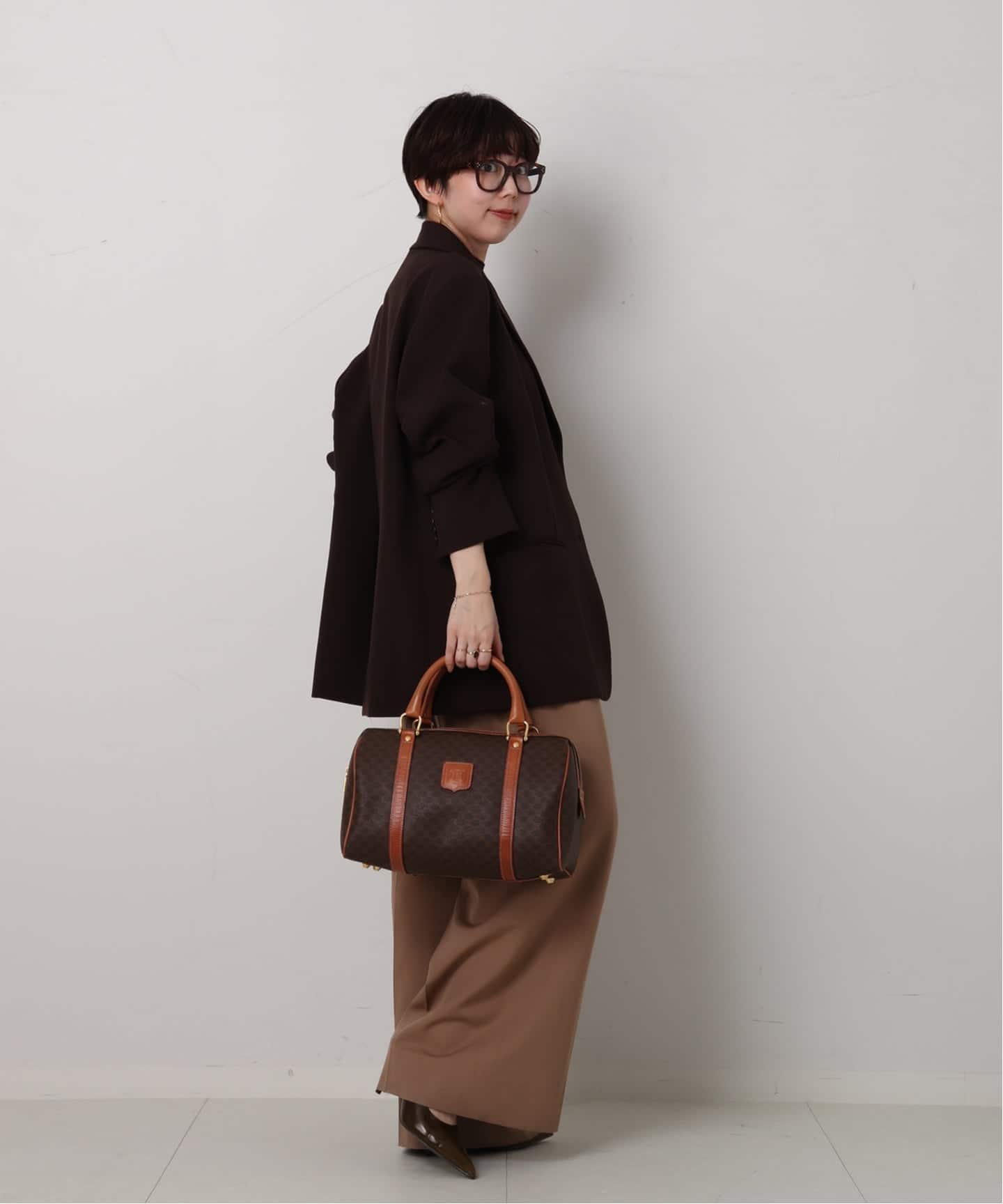 VINTAGE CELINE/セリーヌ】macadam ボストンバッグ 30（ボストンバッグ