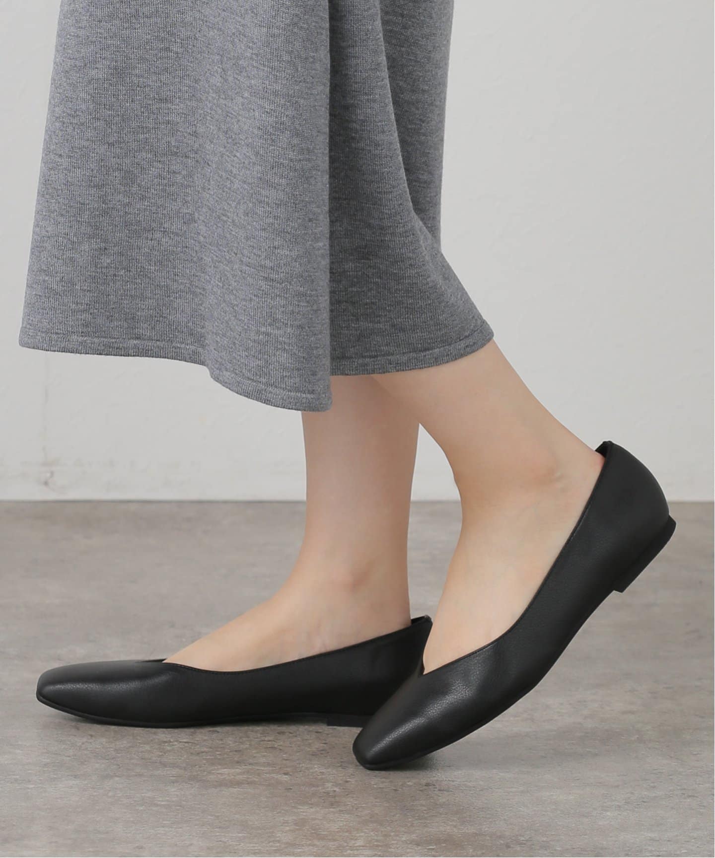 追加》スクエアVカットフラット（フラットシューズ）｜LE TALON（ル