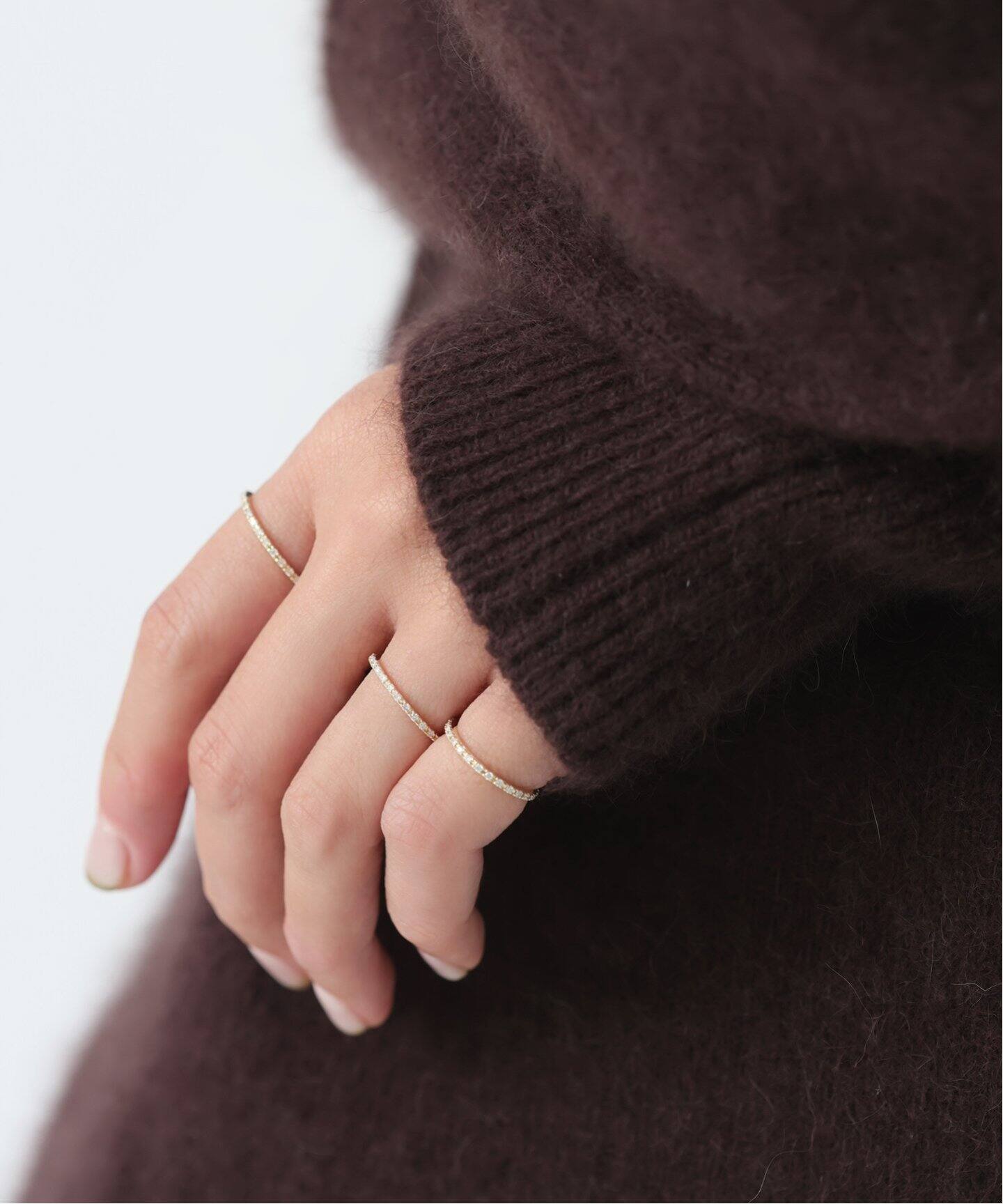 フルエタニティーダイヤピンキーリング K10（リング）｜Lilas（リラ