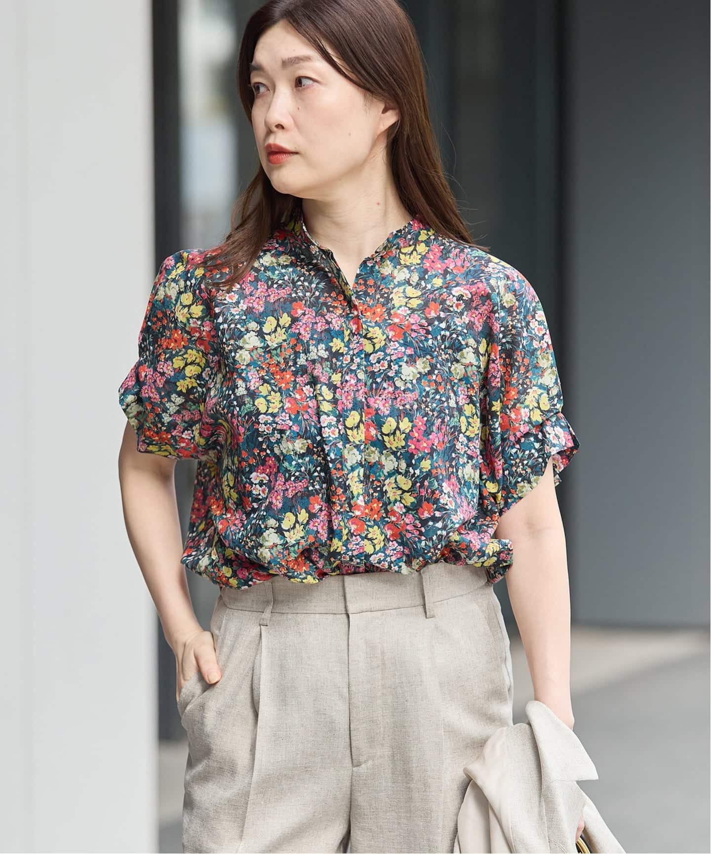 WEB限定追加予約》DEVEAUX/ドットタックスリーブシャツ（シャツ