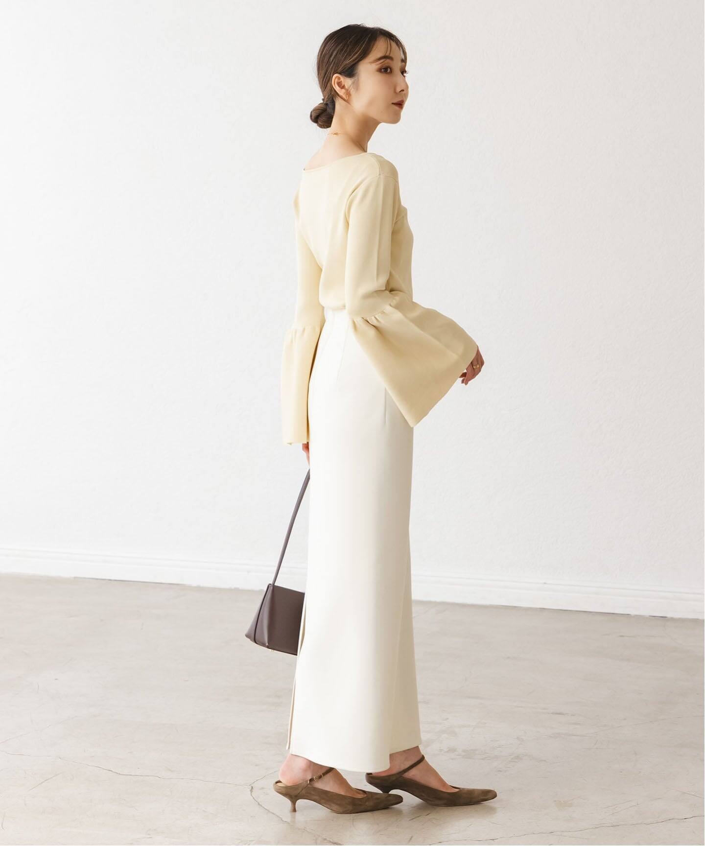 追加》【洗える】コンフォートジャージーライクタイトスカート8