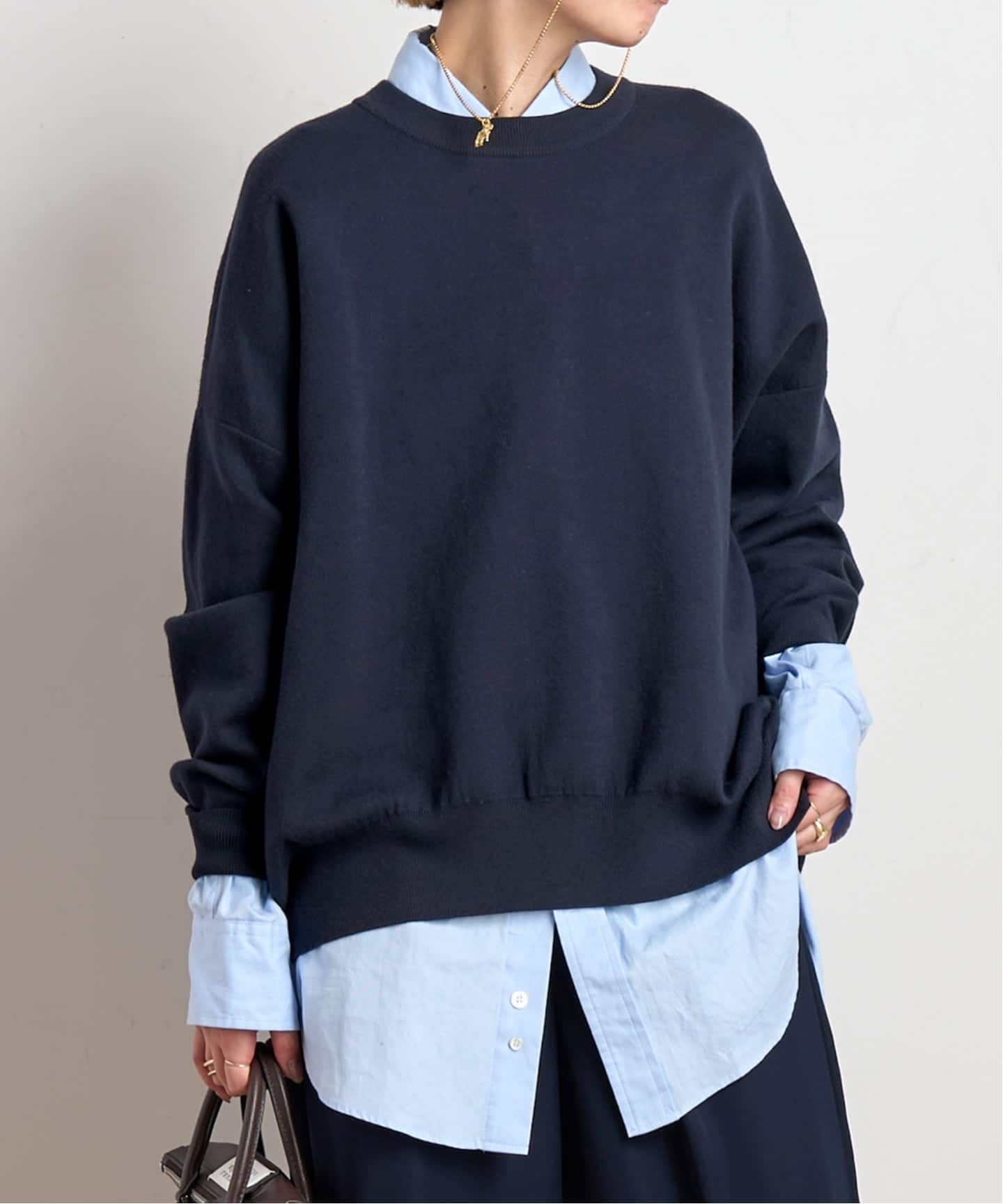 コットンカシミヤリラックスプルオーバー（ニット／セーター）｜AP