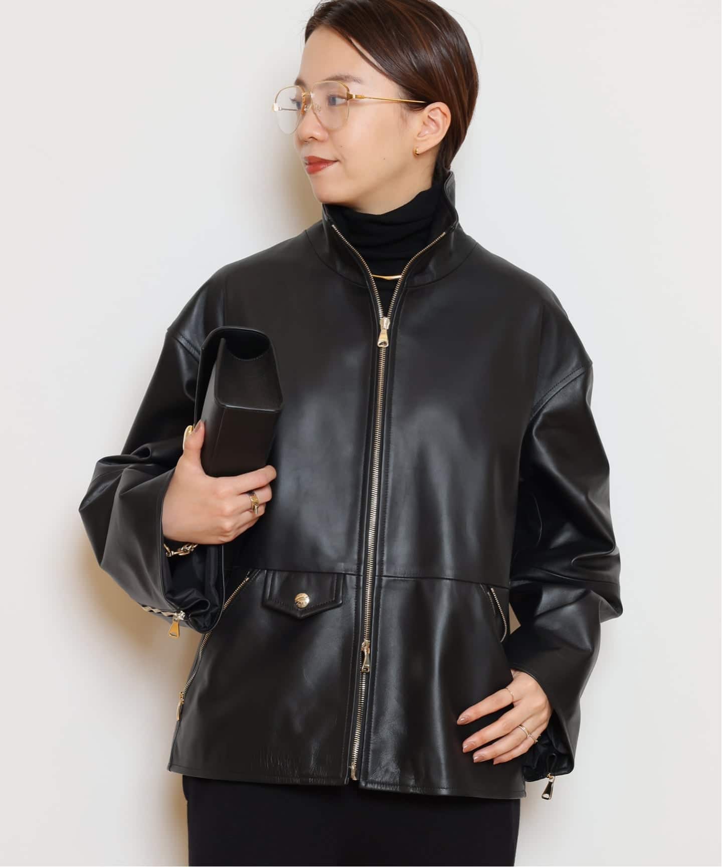 EMMETI/エンメティー】LAMB SKIN ブルゾン（レザージャケット）｜MUSE