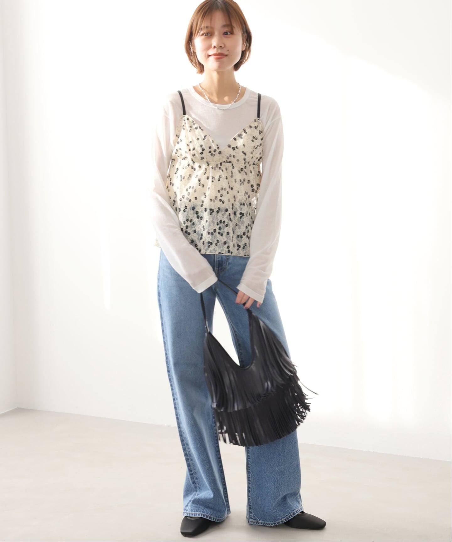 26SS新作］別注【LEVI'S】RIBCAGE WIDE LEG：デニム（デニムパンツ