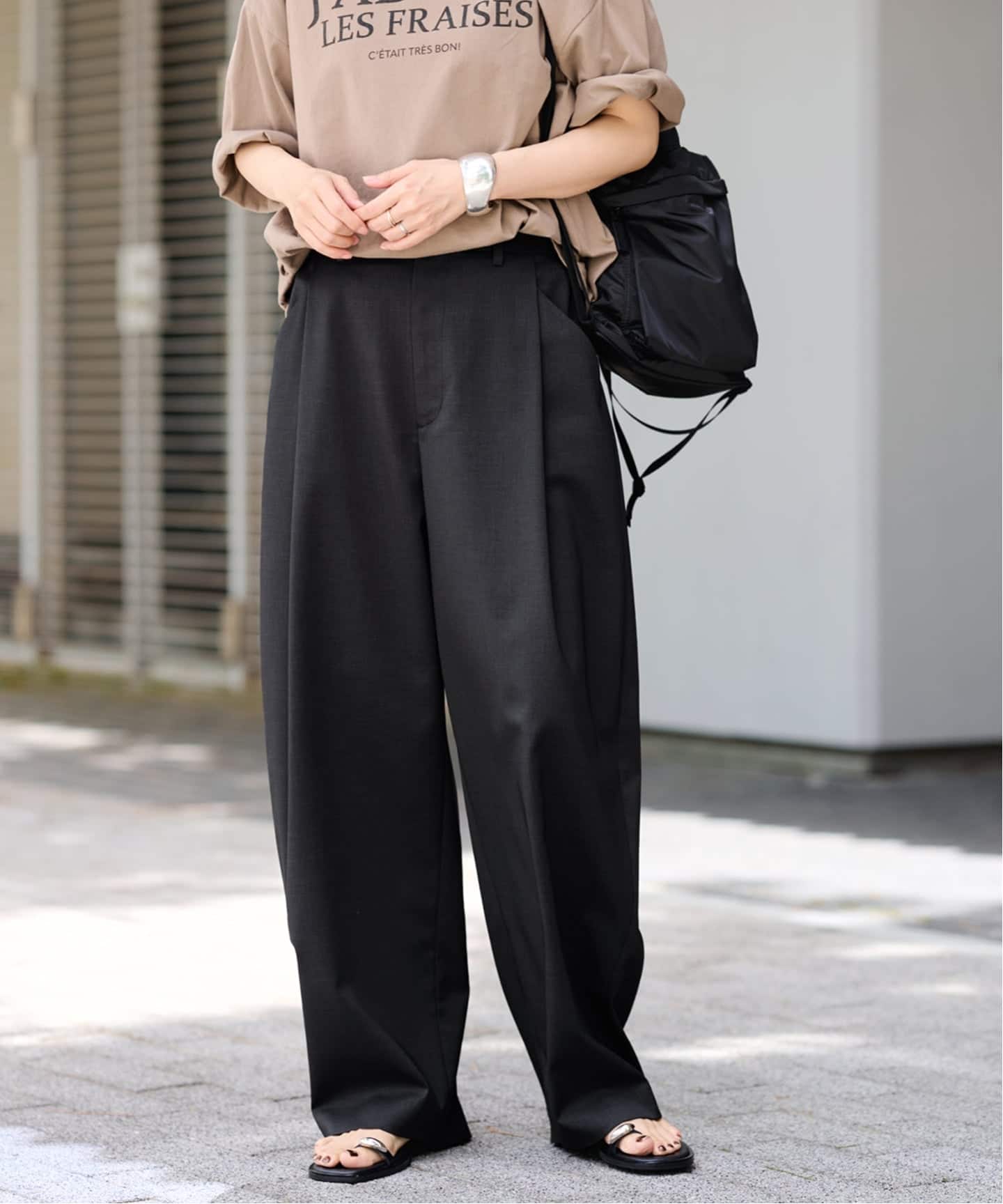 ≪追加予約≫タックカーブバックゴムパンツ（スラックス）｜FRAMeWORK