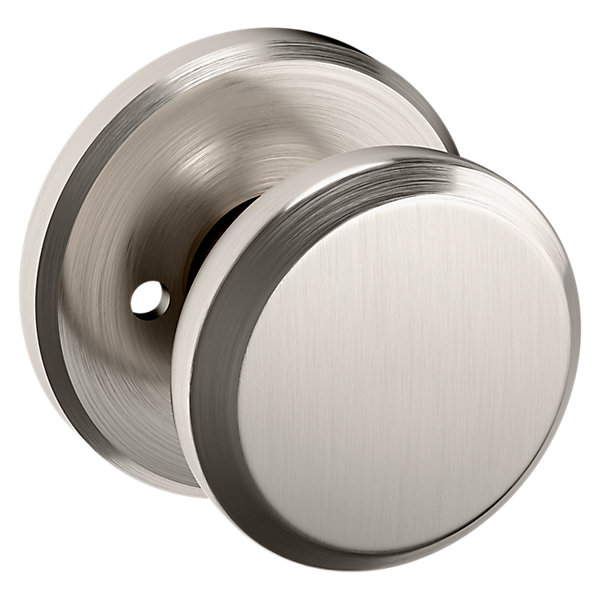 5023 Knob with R016 Rose- Privacy - Lifetime (PVD) Satin Nickel