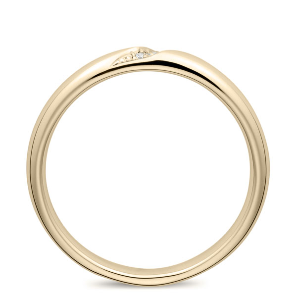 K18CG クオーレ ダイヤモンド エングレーブ リング 2.2mm 4-14｜結婚