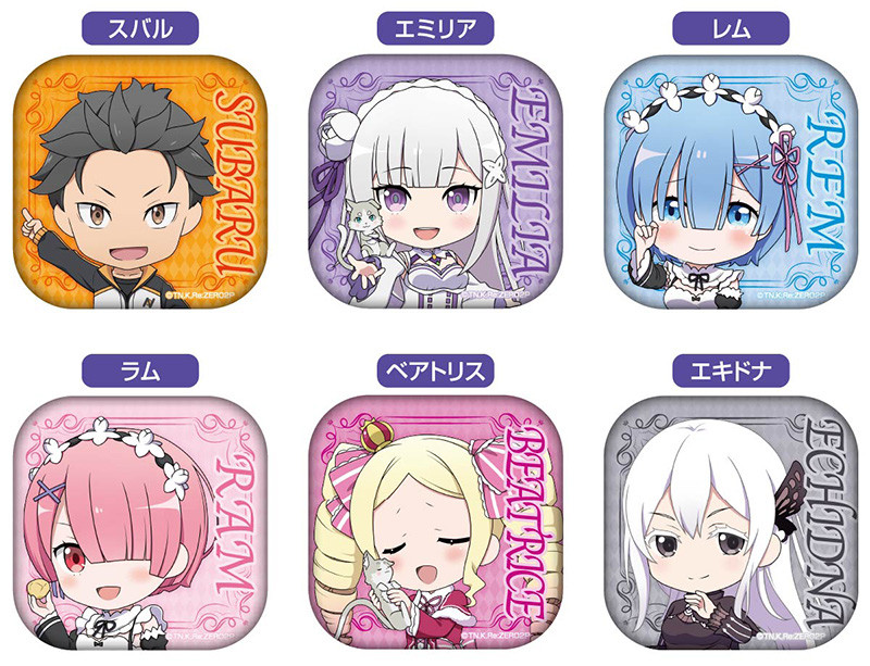 Re:ゼロから始める異世界生活 ねんどろいどぷらす スクエア缶バッジ