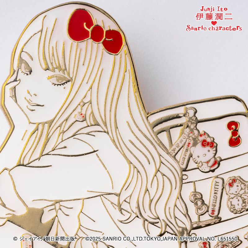 伊藤潤二×サンリオキャラクターズ ピンズ ギャル富江×ハローキティ