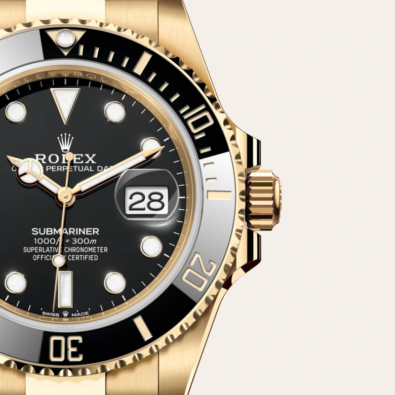 ロレックス サブマリーナー デイト 18 ct イエローゴールド、M126618LN