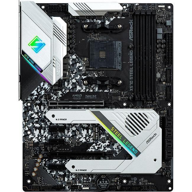 ASRock X570 STEEL LEGEND Desktop Motherboard - 1x Socket AM4 - AMD
