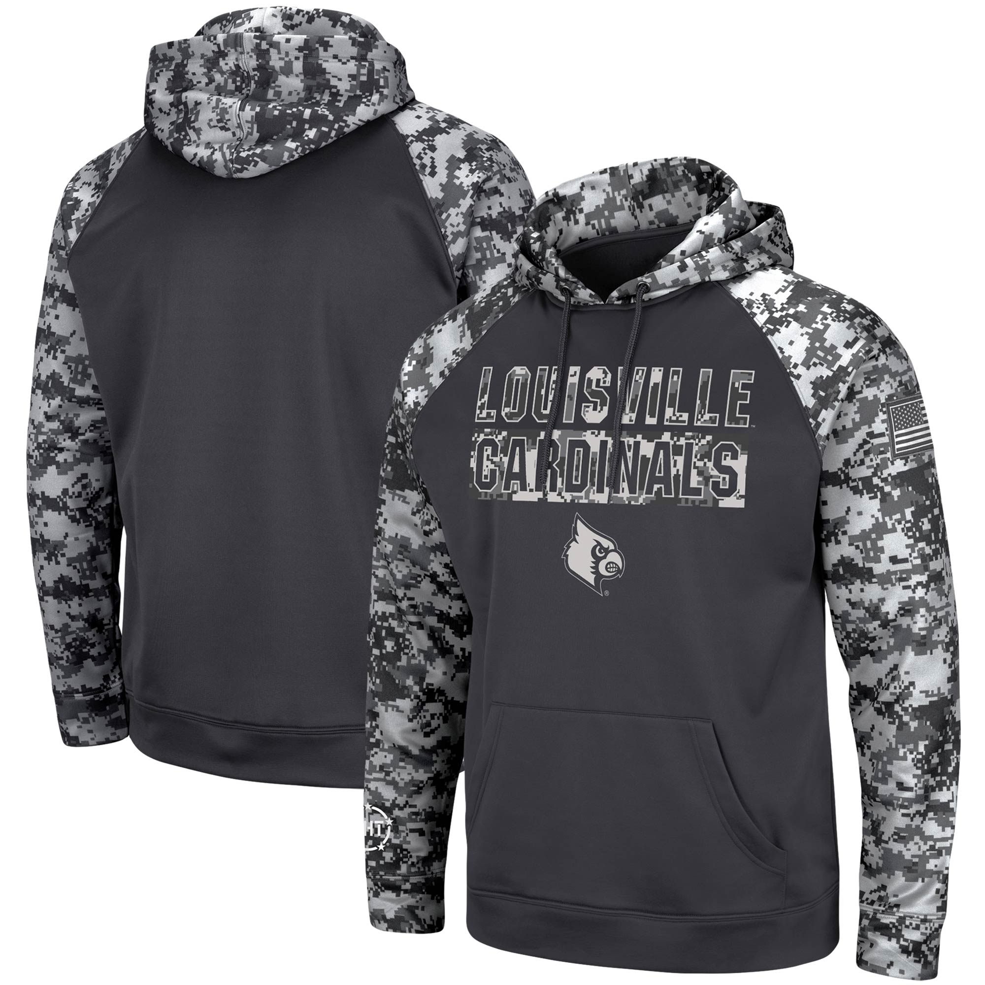 Men's Colosseum Charcoal Louisville Cardinals OHT Military