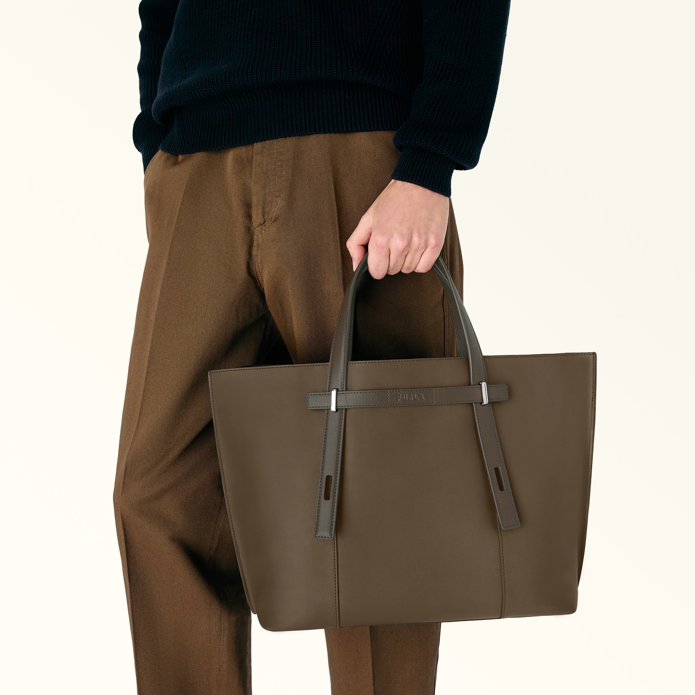 トートバッグ L MOGANO+BROWN int. Furla Man Giove | Furla JP