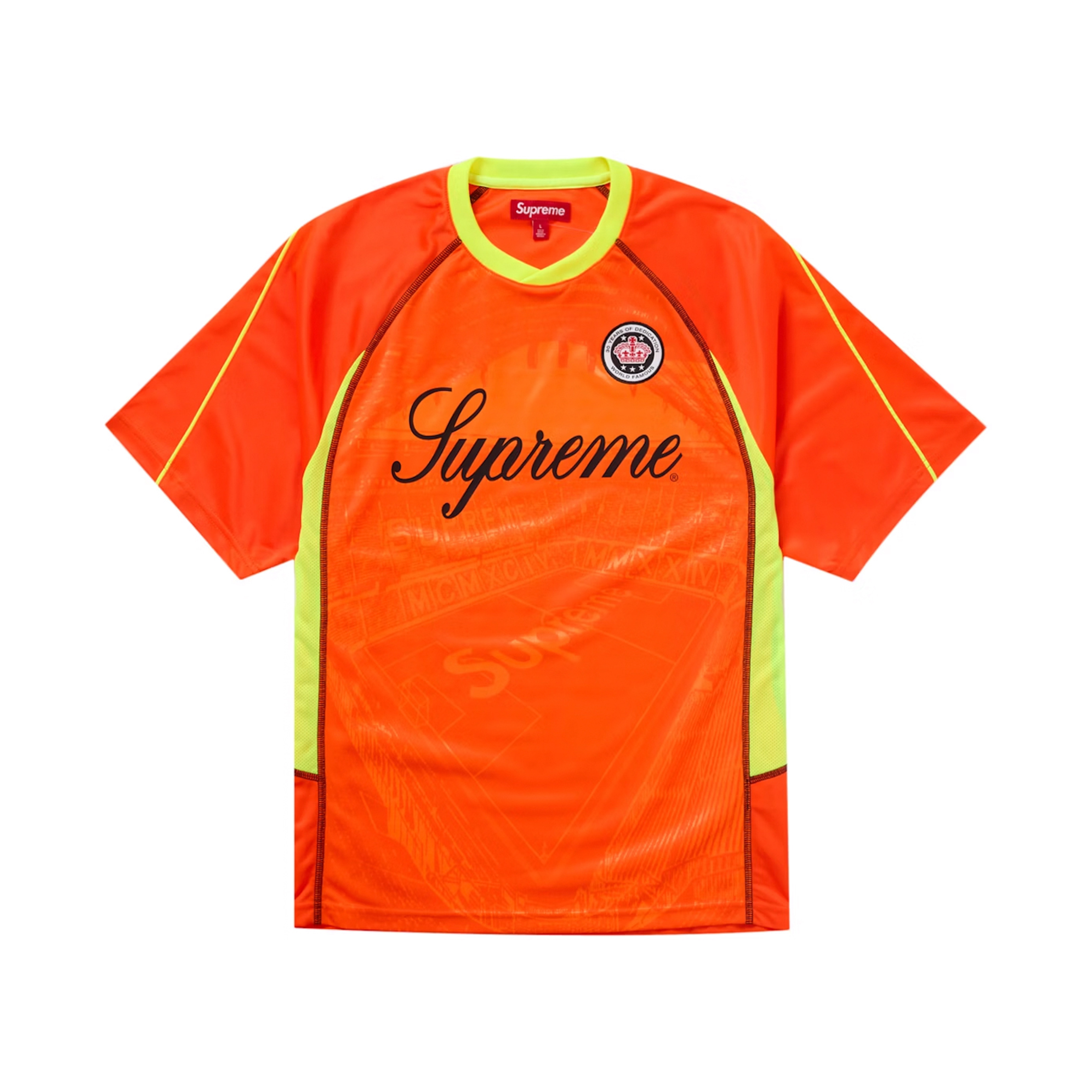 Supreme Jacquard Soccer Jersey Orange | SUPREME-01409 | Laced