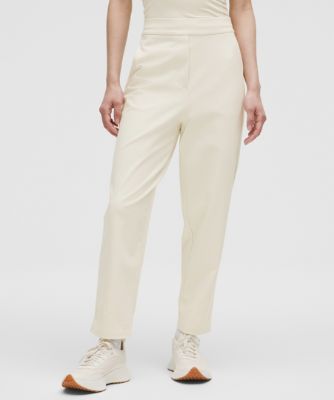 起毛加工Softstreme ピンタックハイライズ ワイドレッグパンツ