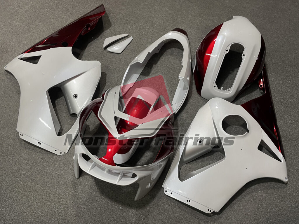 Kawasaki ZX12R 2002-2005 Pearl White & Red ABS Fairings | Monster